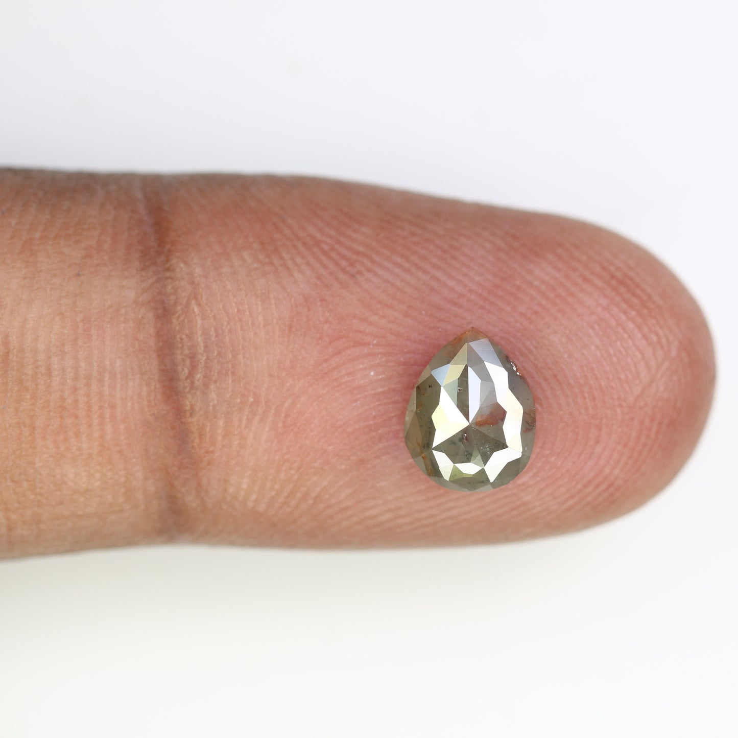 1.14 CT Natural Pear Shaped 7.90 MM Grey Diamond For Antique Jewelry - JayKrishna Diamond