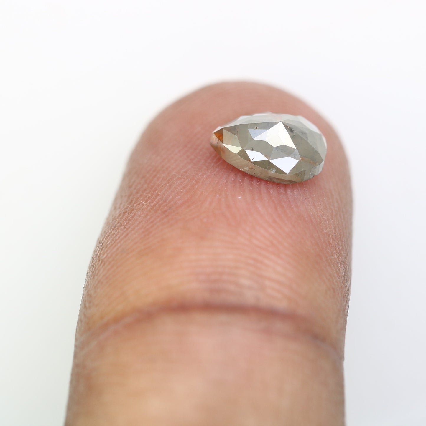 1.14 CT Natural Pear Shaped 7.90 MM Grey Diamond For Antique Jewelry - JayKrishna Diamond
