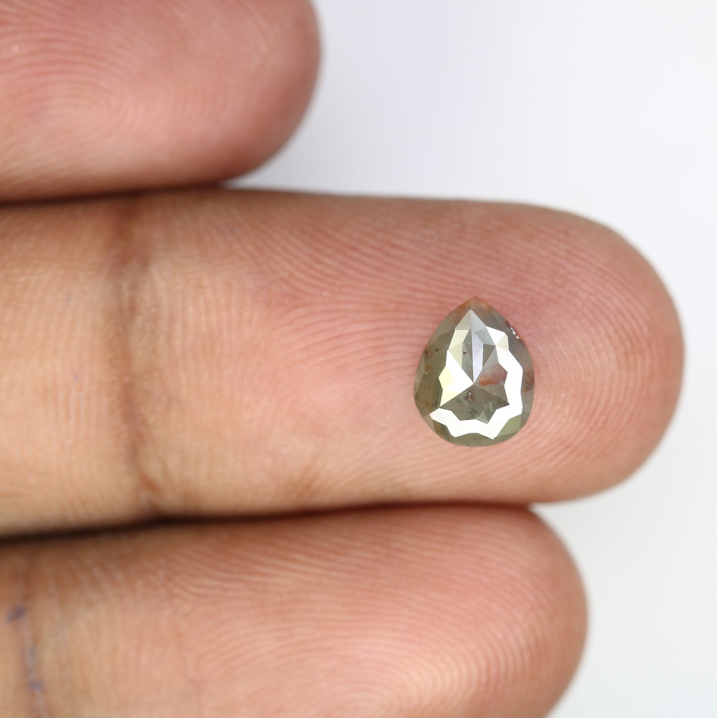 1.14 CT Natural Pear Shaped 7.90 MM Grey Diamond For Antique Jewelry - JayKrishna Diamond