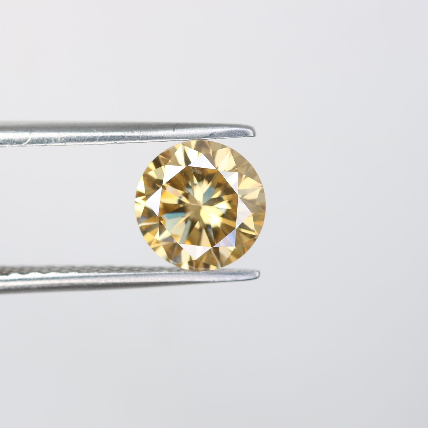 1.15 CT Orange Moissanite Round Brilliant Cut Diamond For Engagement Ring - JayKrishna Diamond