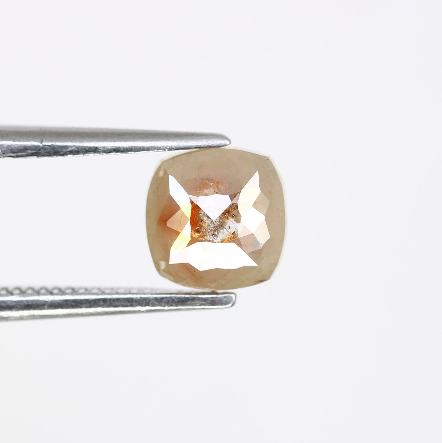 0.79 CT 5.60 MM Fancy Grey Polished Cushion Shape Diamond For Designer Jewelry - JayKrishna Diamond