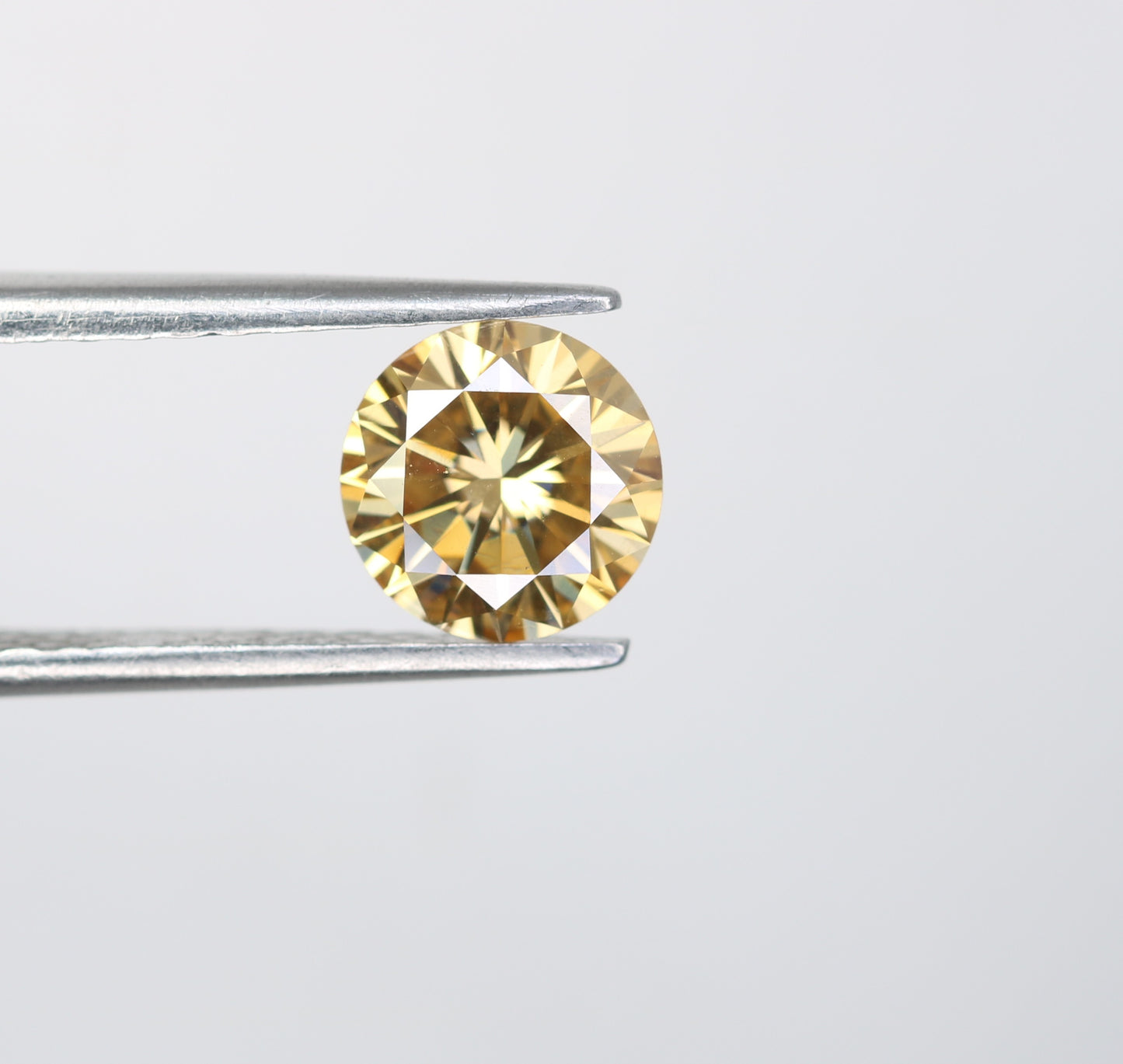 1.15 CT Round Brilliant Cut Moissanite Orange Diamond For Engagement Ring - JayKrishna Diamond