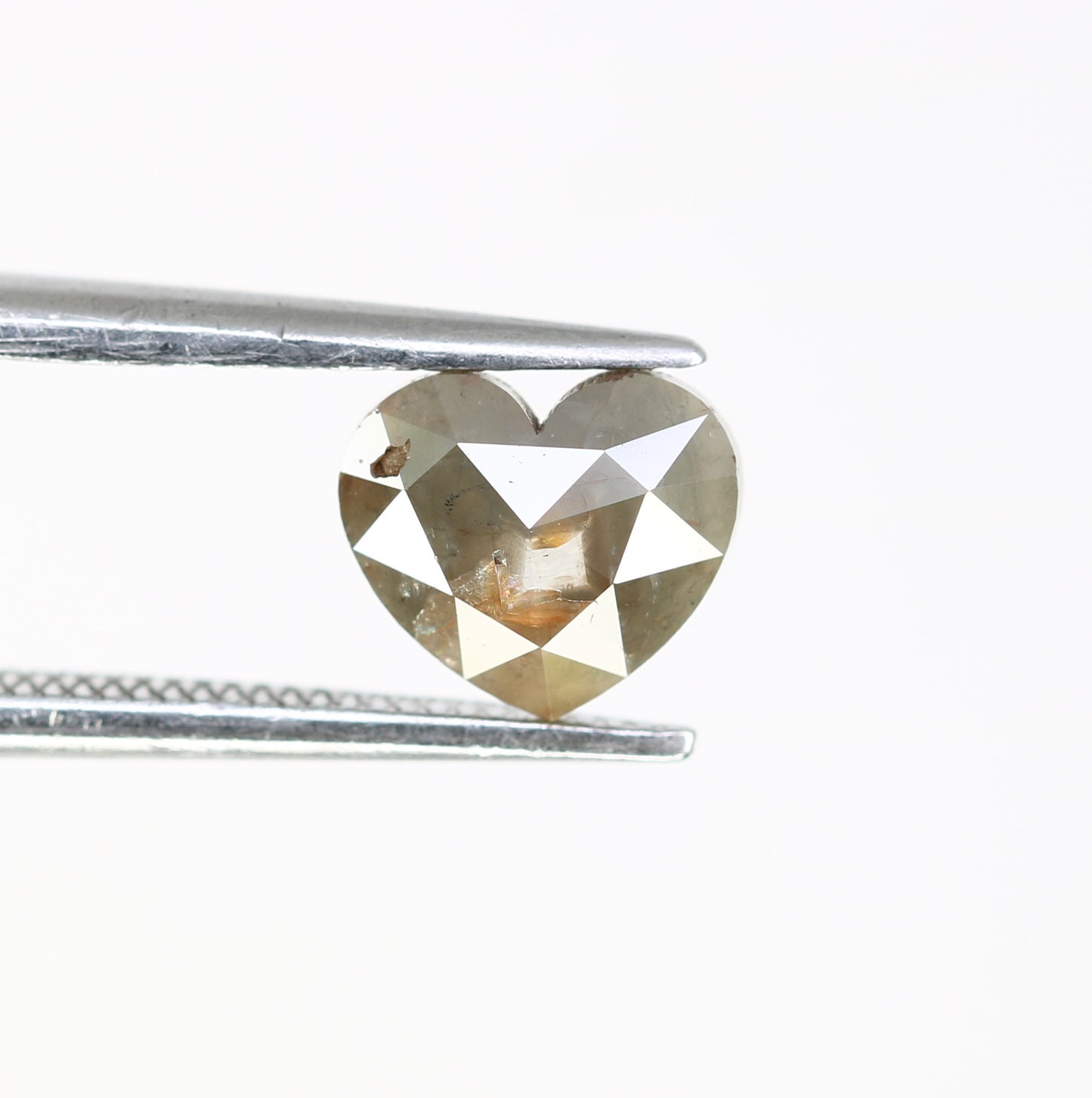 0.89 Carat 6.10 MM Heart Shape Fancy Grey Diamond For Engagement Ring - JayKrishna Diamond