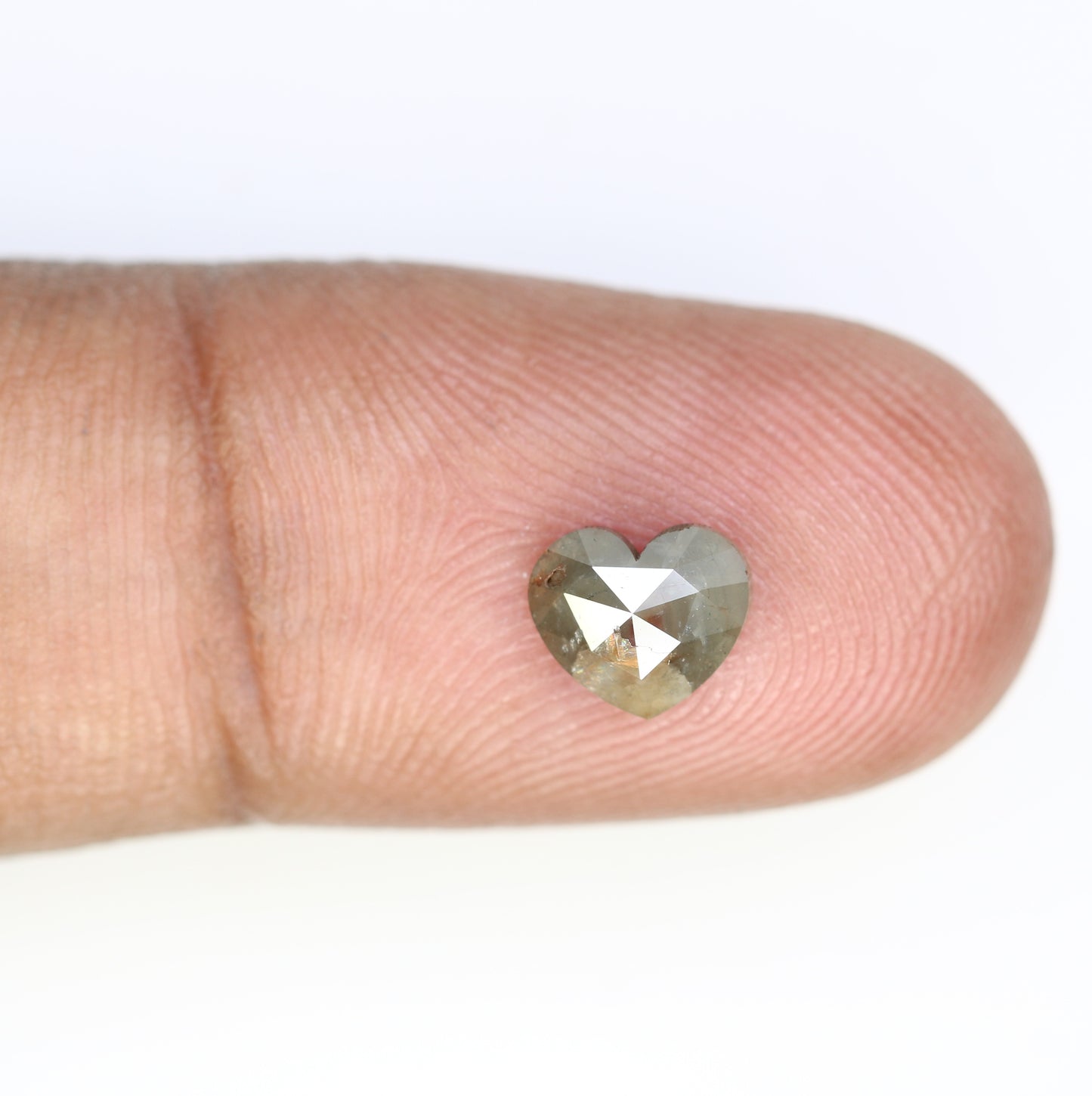 0.89 Carat 6.10 MM Heart Shape Fancy Grey Diamond For Engagement Ring - JayKrishna Diamond