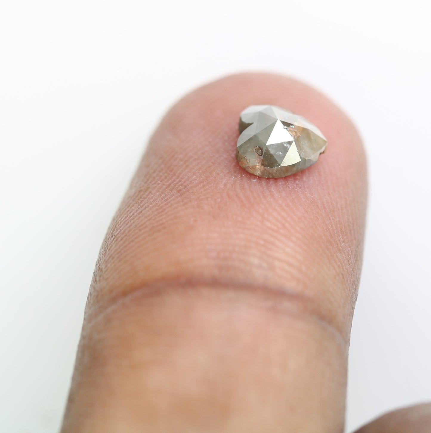 0.89 Carat 6.10 MM Heart Shape Fancy Grey Diamond For Engagement Ring - JayKrishna Diamond