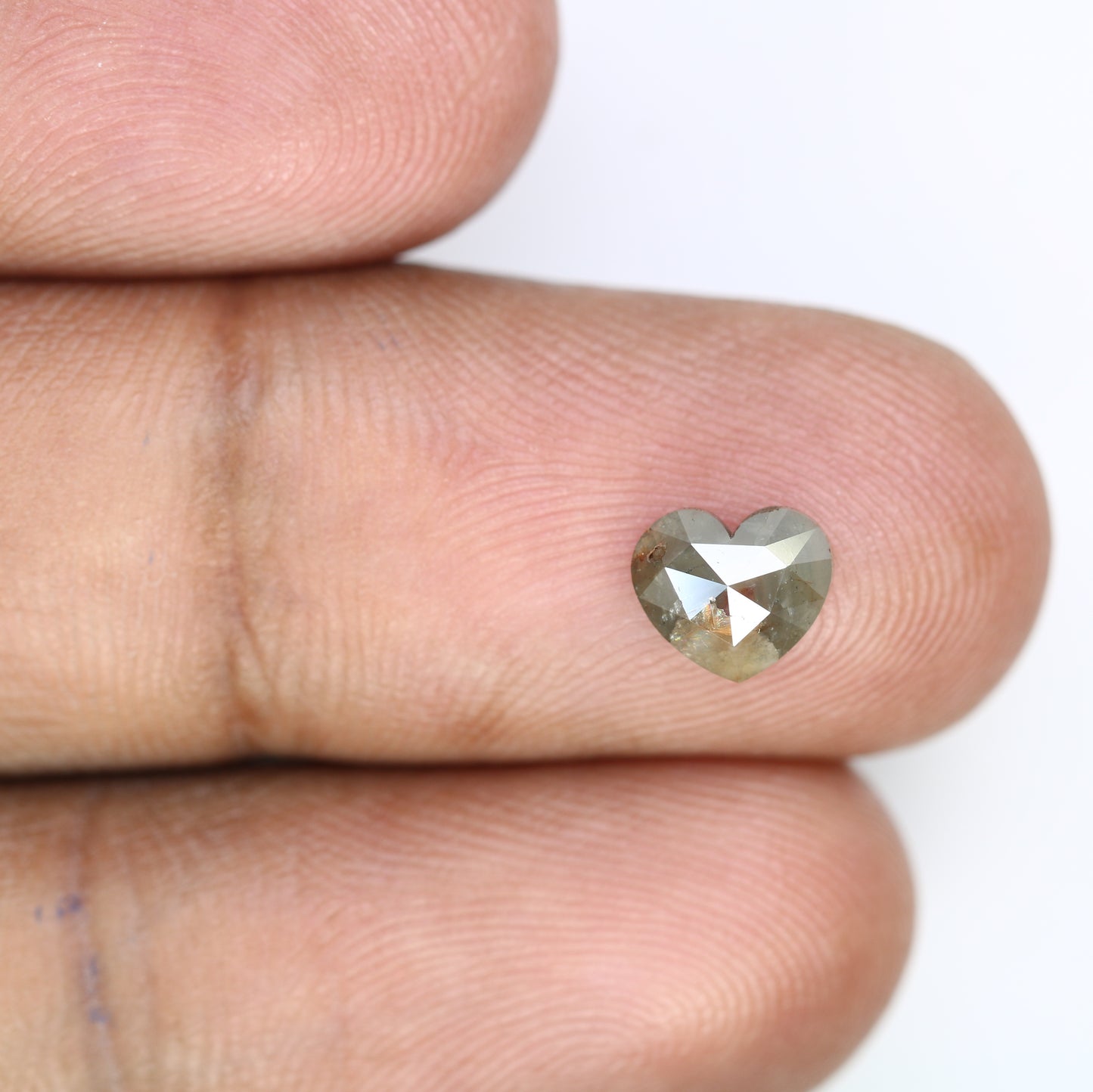 0.89 Carat 6.10 MM Heart Shape Fancy Grey Diamond For Engagement Ring - JayKrishna Diamond