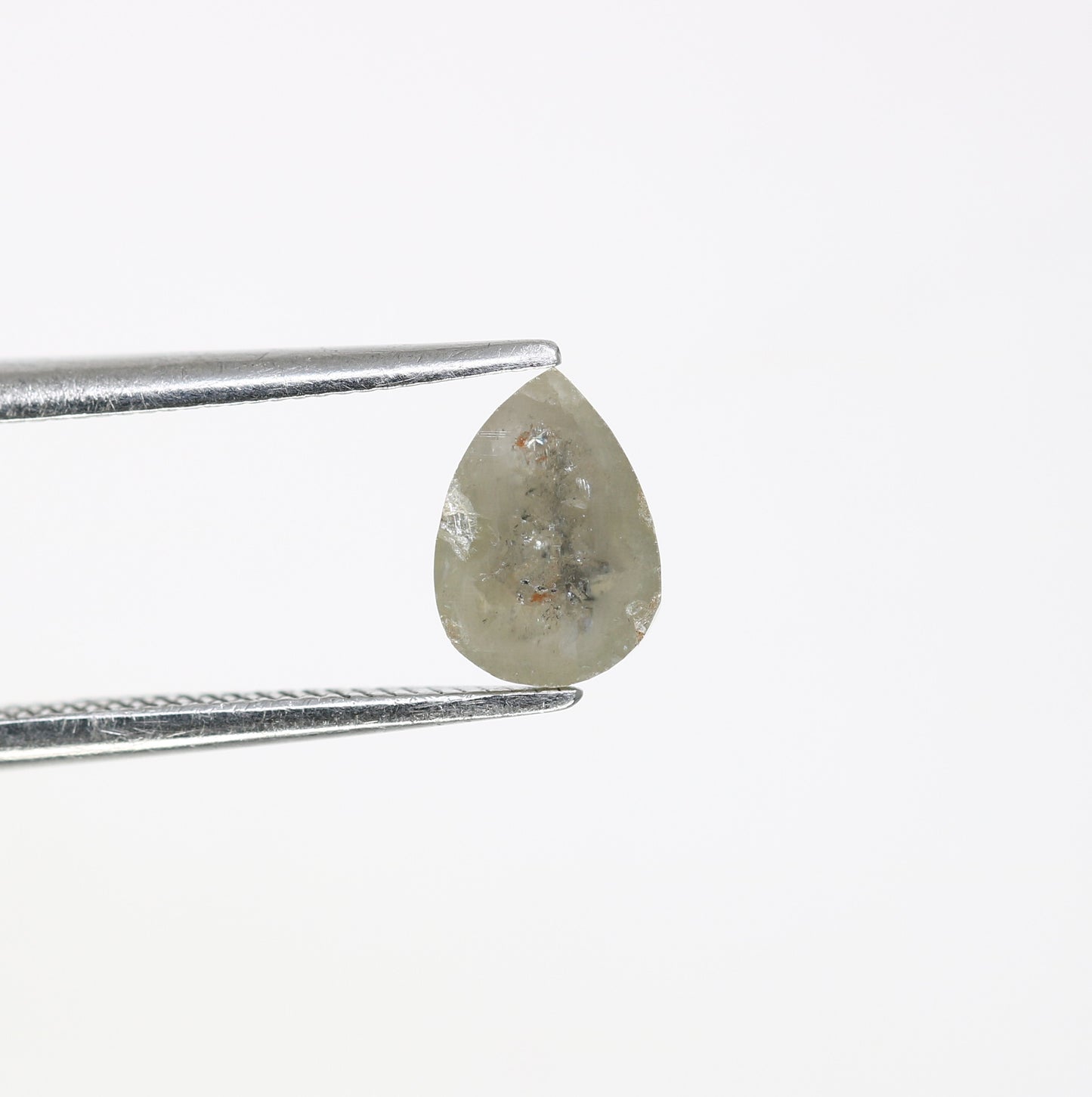 0.84 CT 7.20 MM Pear Shaped Natural Grey Color Fancy Diamond For Designer Ring - JayKrishna Diamond