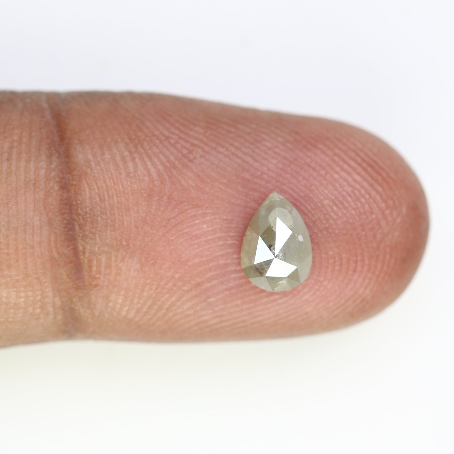 0.84 CT 7.20 MM Pear Shaped Natural Grey Color Fancy Diamond For Designer Ring - JayKrishna Diamond