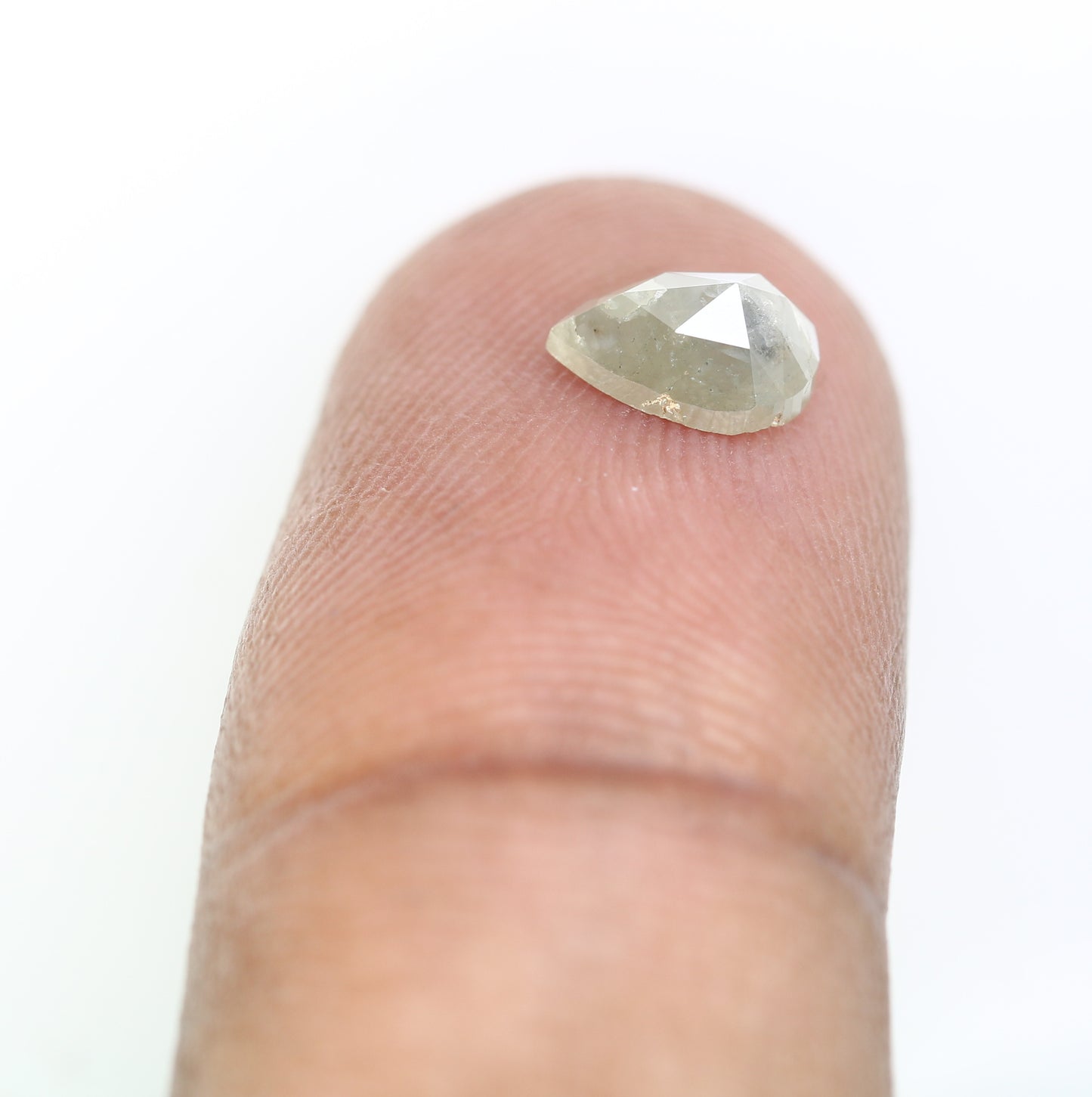 0.84 CT 7.20 MM Pear Shaped Natural Grey Color Fancy Diamond For Designer Ring - JayKrishna Diamond