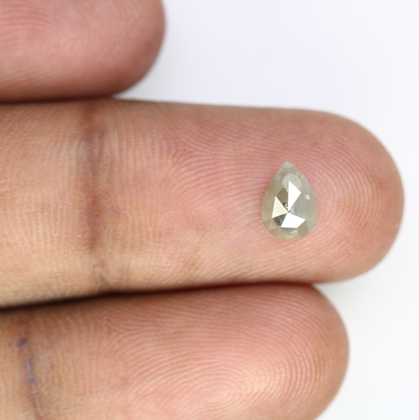 0.84 CT 7.20 MM Pear Shaped Natural Grey Color Fancy Diamond For Designer Ring - JayKrishna Diamond