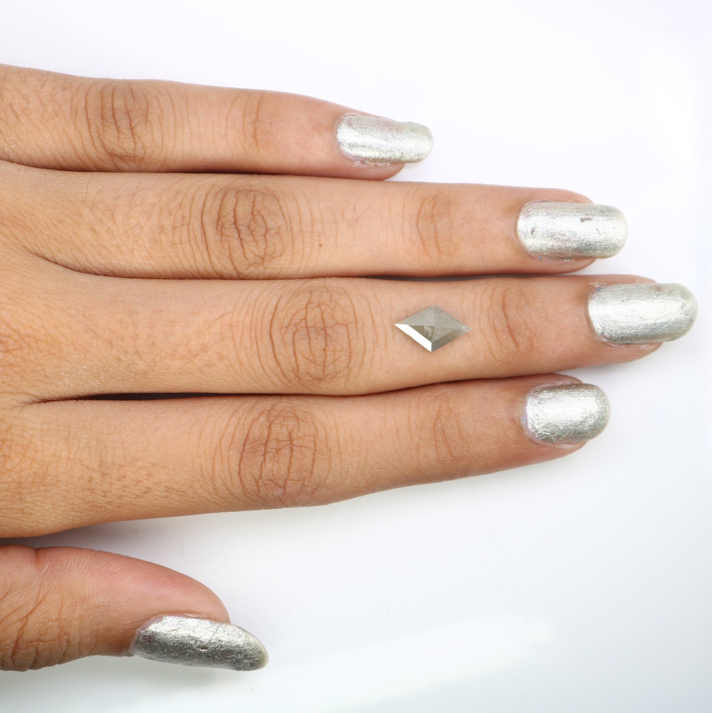 0.94 CT 10.80 MM Kite Shaped Loose Natural Grey Diamond For Designer Jewelry - JayKrishna Diamond
