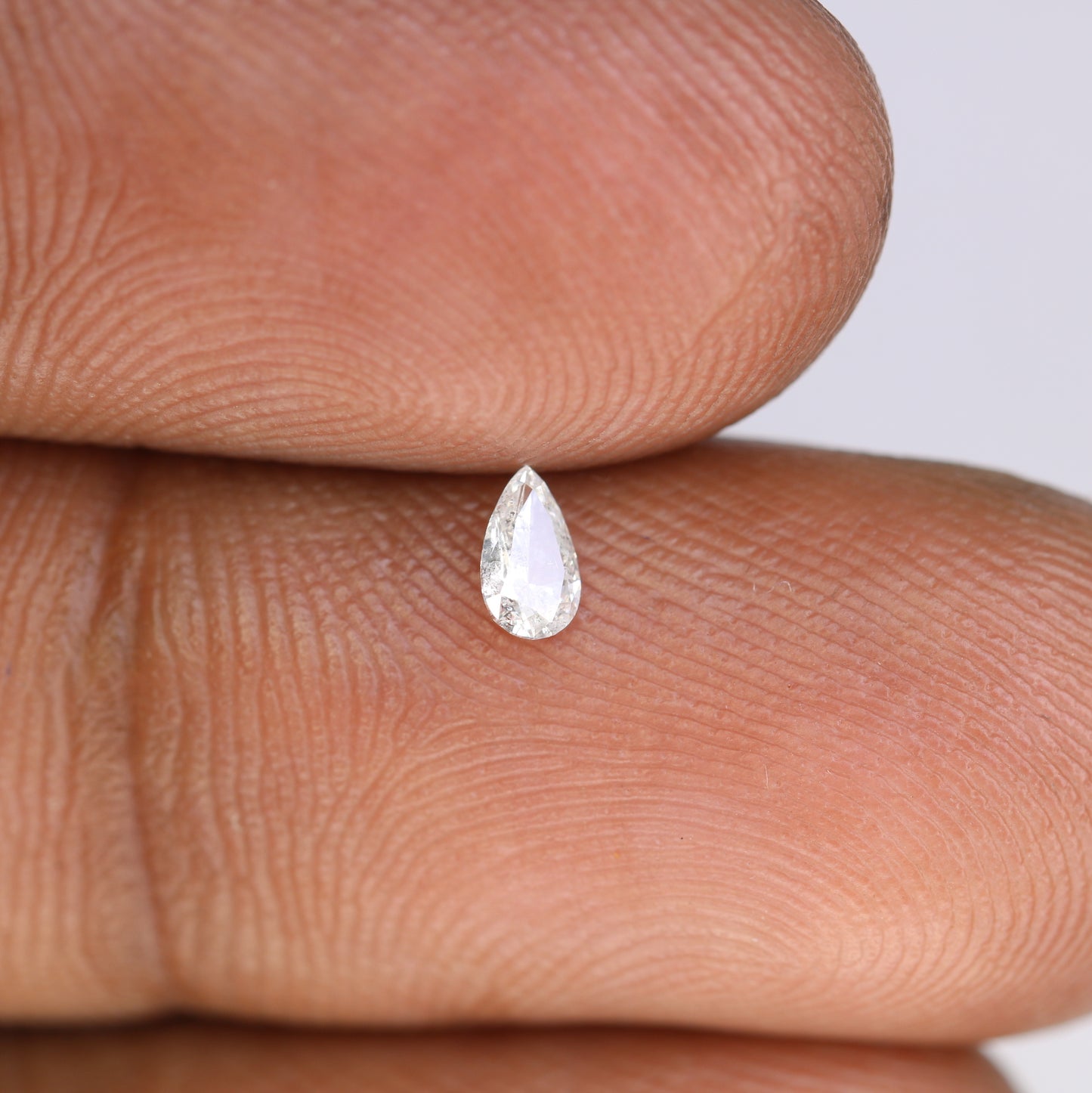 0.13 CT Pear Shape Natural White Salt and Pepper Loose Diamond – Perfect for Custom Jewelry - JayKrishna Diamond
