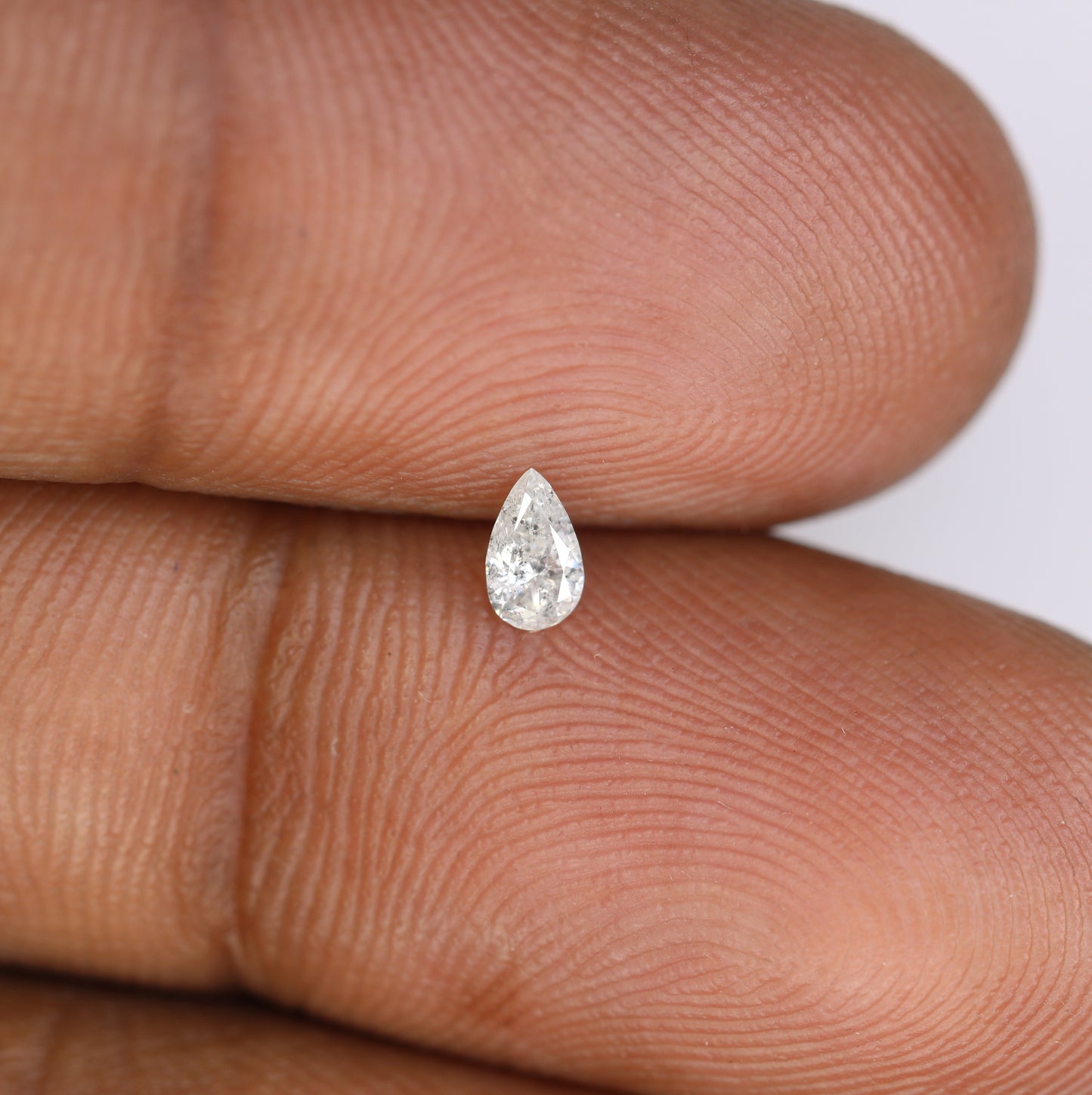 0.13 CT Pear Shape Natural White Salt and Pepper Loose Diamond – Perfect for Custom Jewelry - JayKrishna Diamond