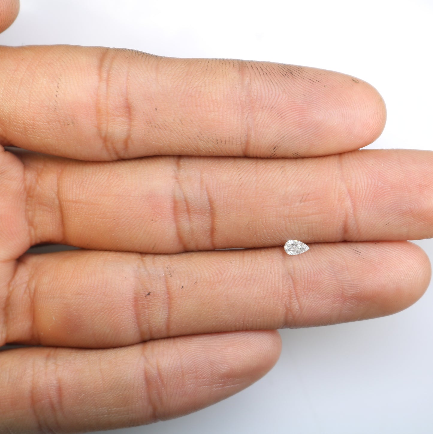 0.13 CT Pear Shape Natural White Salt and Pepper Loose Diamond – Perfect for Custom Jewelry - JayKrishna Diamond