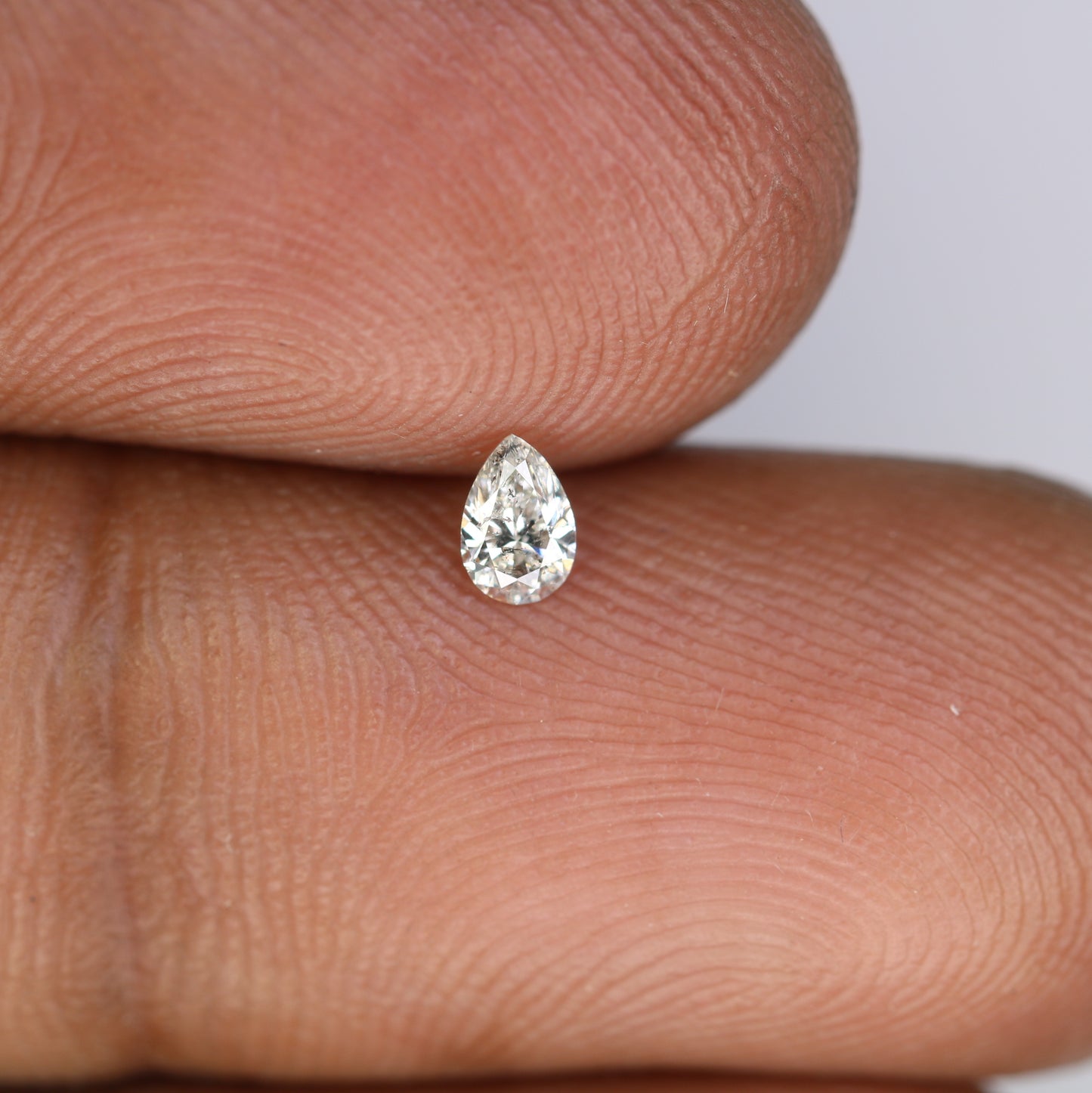 0.15 CT Salt and Pepper Pear Shape Diamond – Perfect for Engagement Rings and Custom Jewelry - JayKrishna Diamond