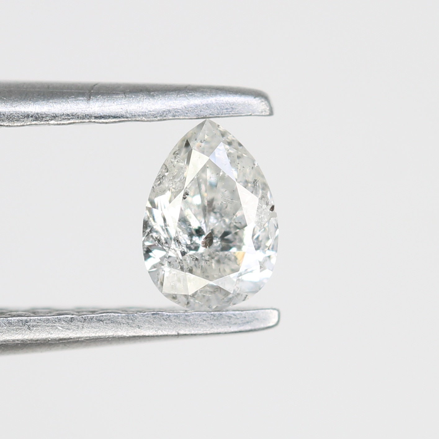 0.23 CT Pear Shape Salt and Pepper Diamond – Ideal for Engagement Rings - JayKrishna Diamond