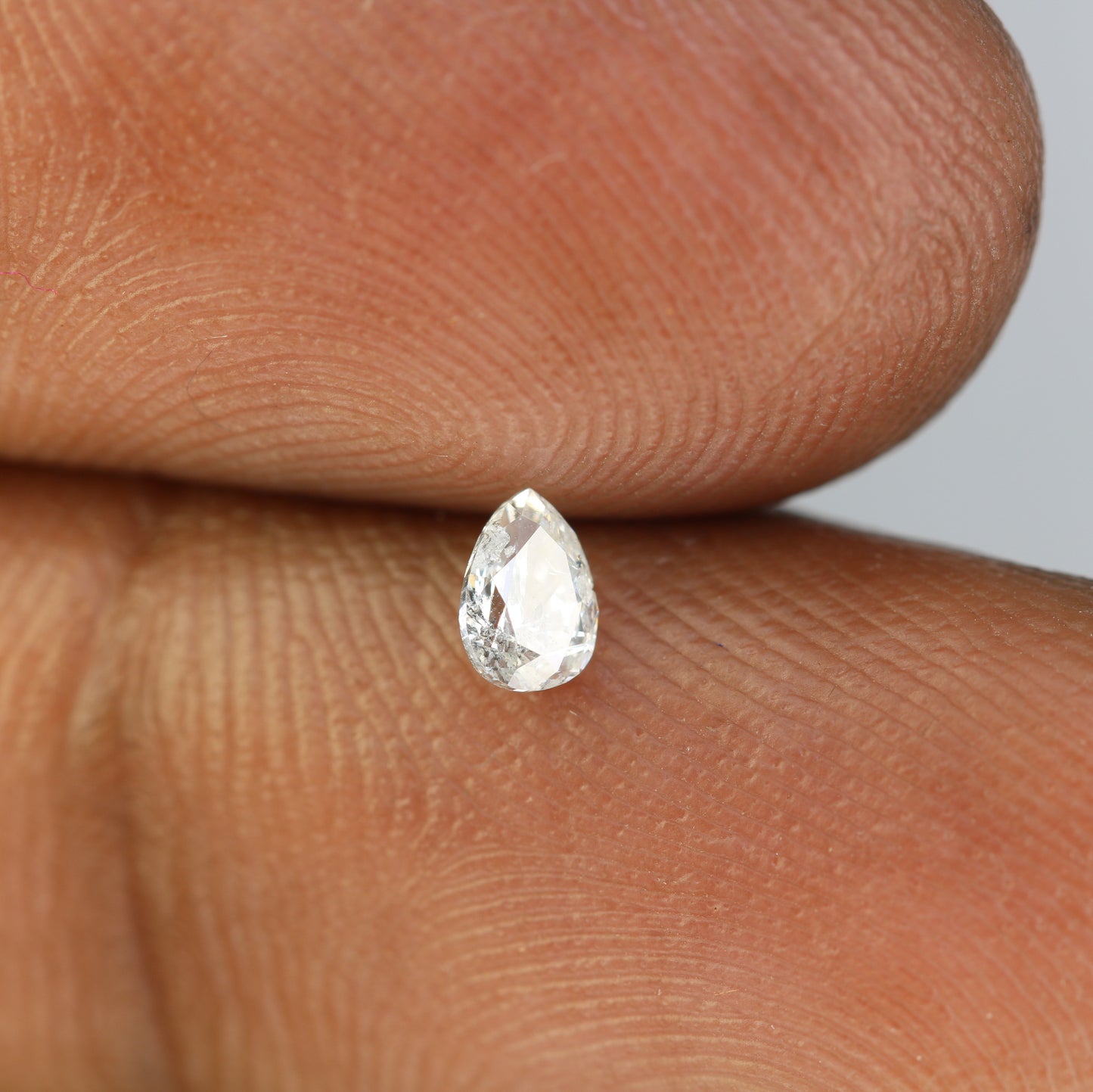 0.23 CT Pear Shape Salt and Pepper Diamond – Ideal for Engagement Rings - JayKrishna Diamond