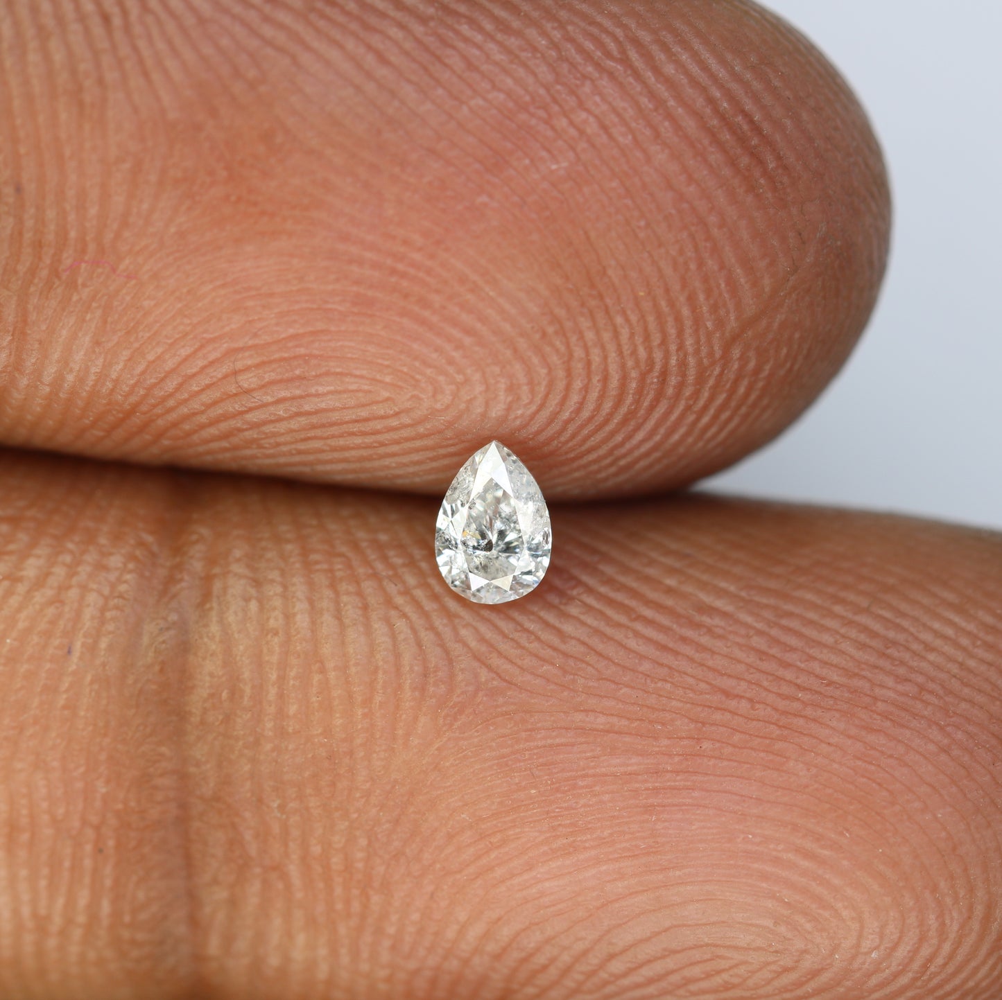 0.23 CT Pear Shape Salt and Pepper Diamond – Ideal for Engagement Rings - JayKrishna Diamond