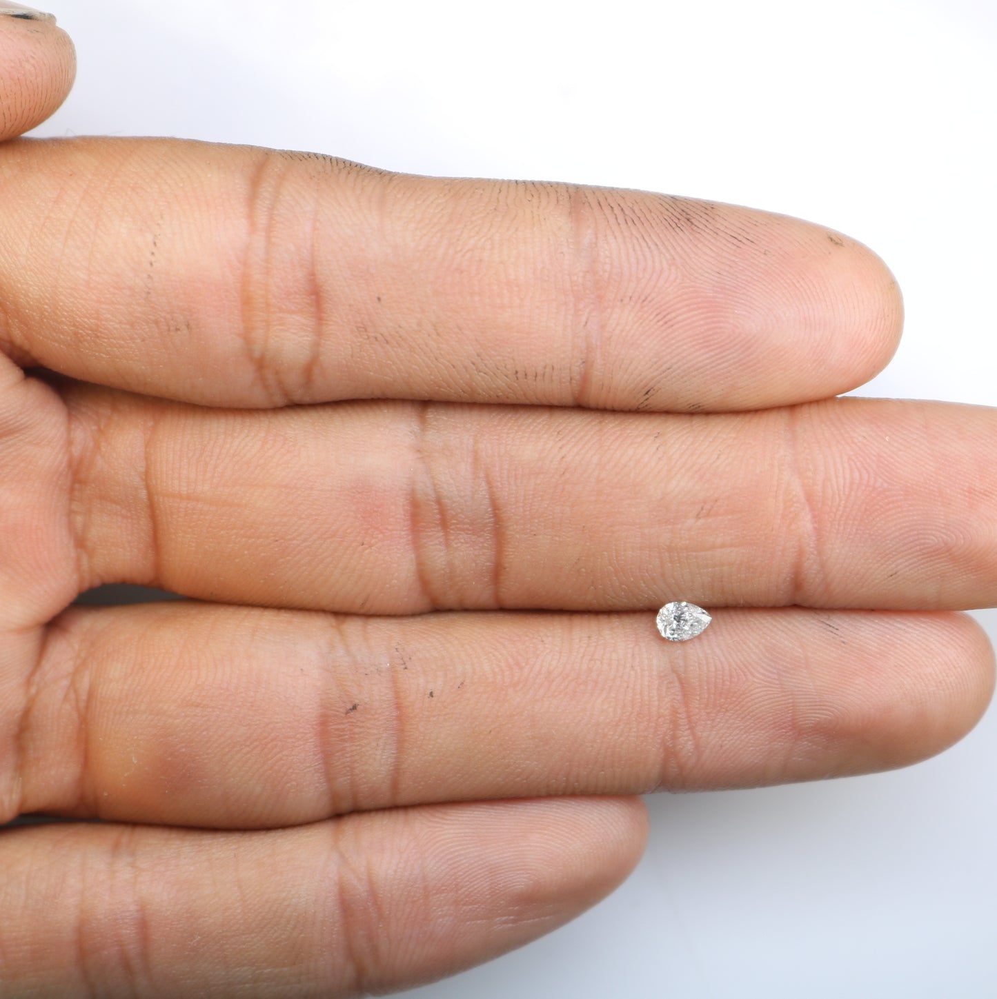 0.23 CT Pear Shape Salt and Pepper Diamond – Ideal for Engagement Rings - JayKrishna Diamond