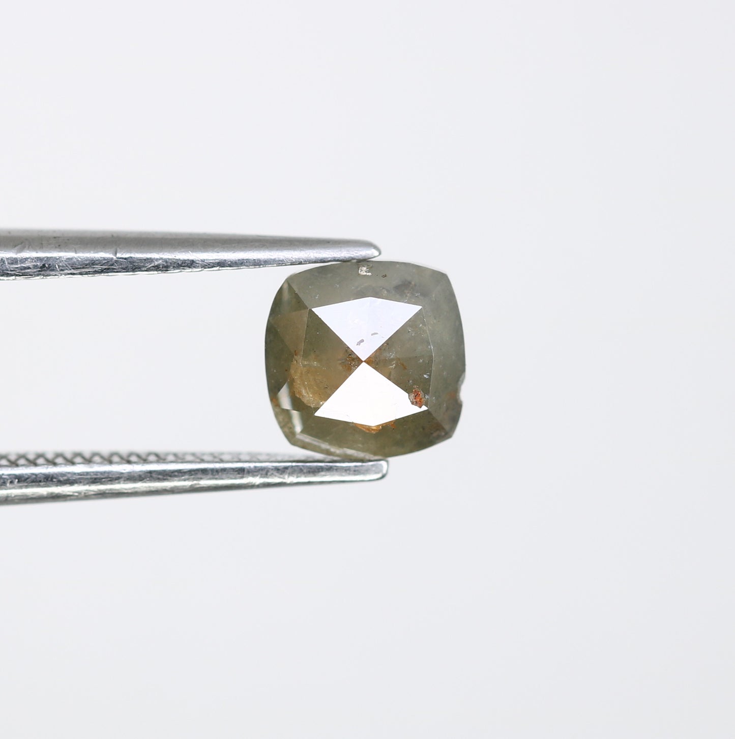 0.71 CT Polished Cushion Shape Fancy 5.60 MM Grey Diamond For Designer Jewelry - JayKrishna Diamond
