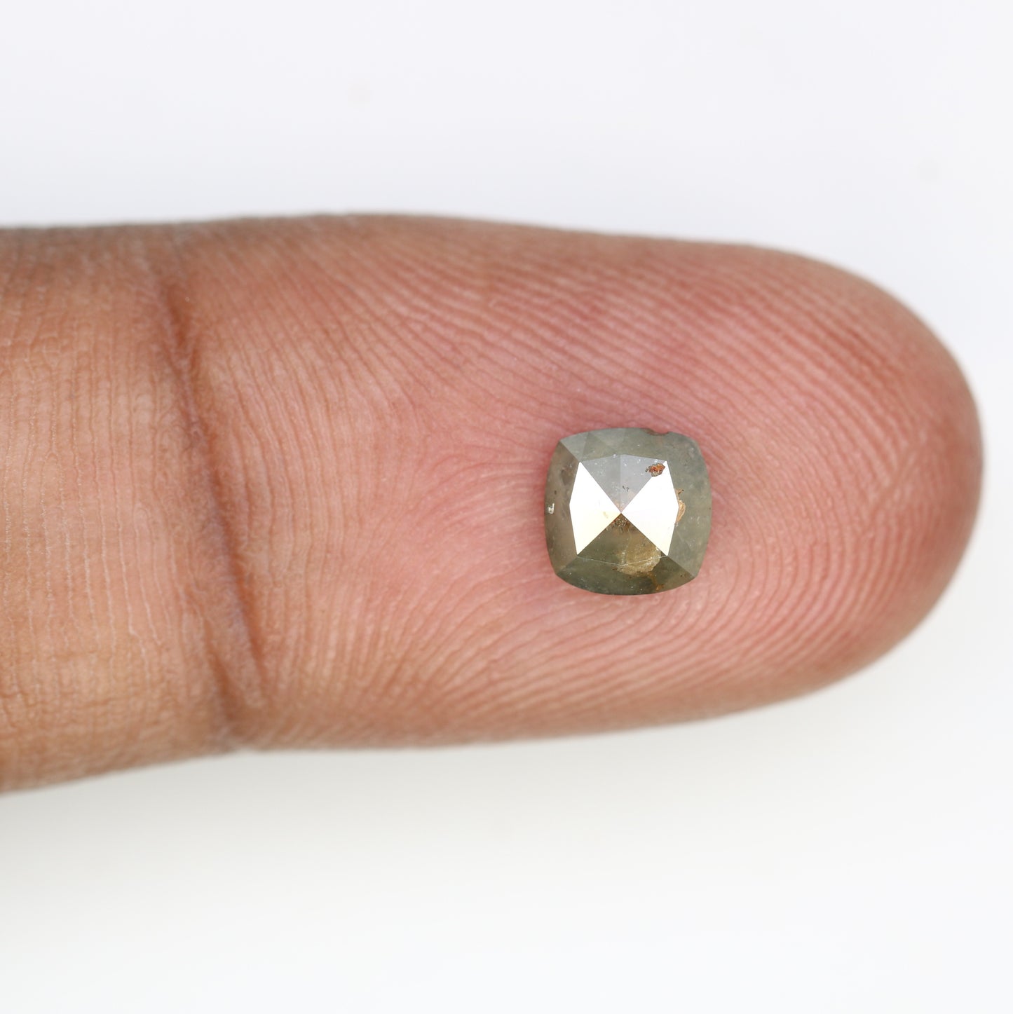0.71 CT Polished Cushion Shape Fancy 5.60 MM Grey Diamond For Designer Jewelry - JayKrishna Diamond