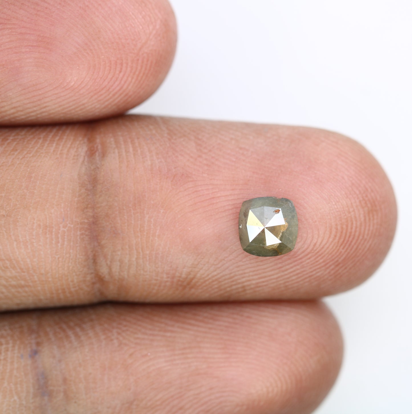 0.71 CT Polished Cushion Shape Fancy 5.60 MM Grey Diamond For Designer Jewelry - JayKrishna Diamond