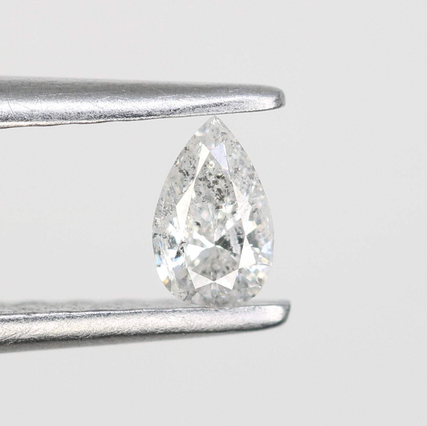 0.15 CT Loose Pear Shape Salt and Pepper Diamond – Perfect for Engagement Rings and Custom Jewelry - JayKrishna Diamond