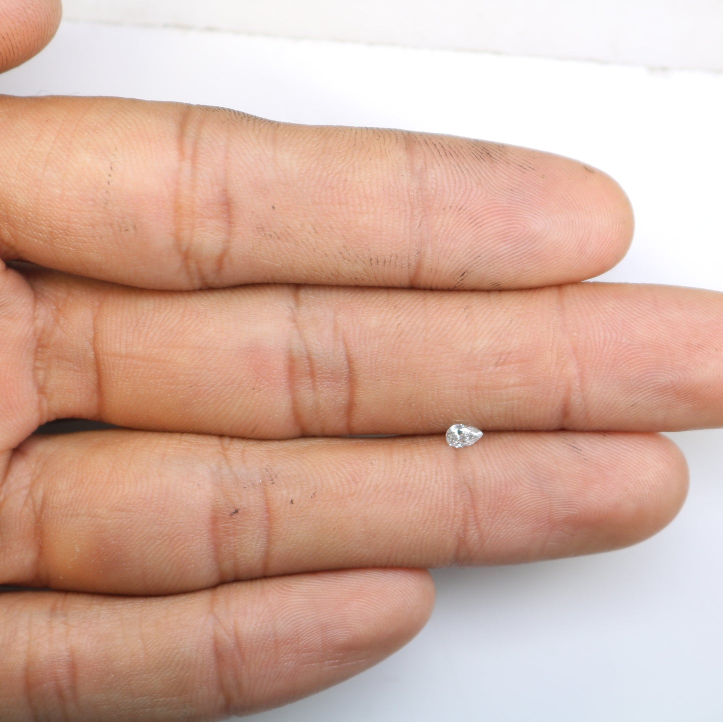0.14 CT Pear Shape Salt and Pepper Natural Diamond for Engagement Rings, Custom Jewelry, and Chic Bracelets - JayKrishna Diamond