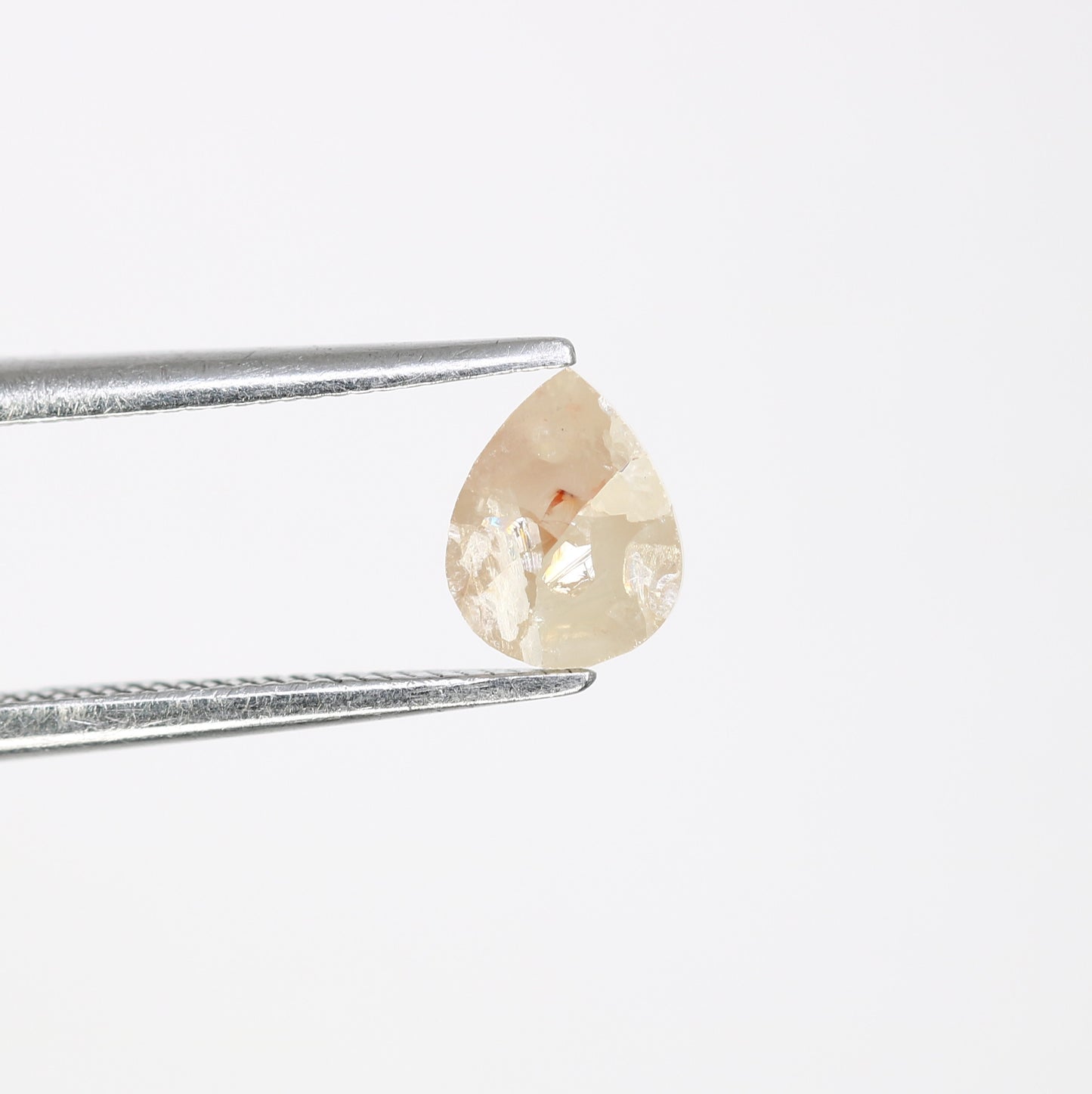 0.51 CT 6.20 MM Pear Shaped Natural Grey Color Fancy Diamond For Designer Ring - JayKrishna Diamond