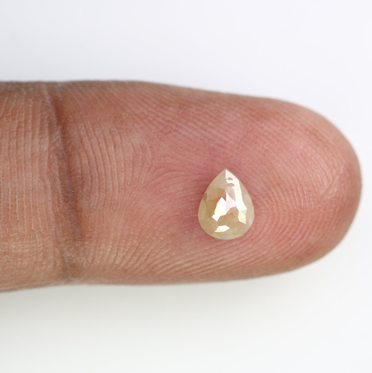 0.51 CT 6.20 MM Pear Shaped Natural Grey Color Fancy Diamond For Designer Ring - JayKrishna Diamond
