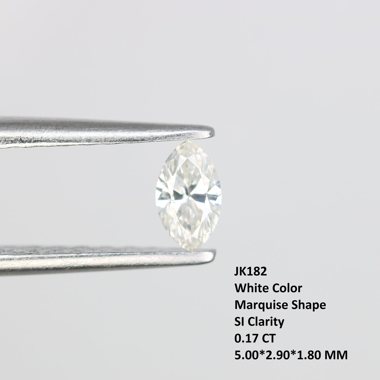 0.17 CT White Marquise Shape Salt and Pepper Loose Diamond - Perfect for Engagement Rings, Necklaces, Earrings, and Custom Jewelry - JayKrishna Diamond
