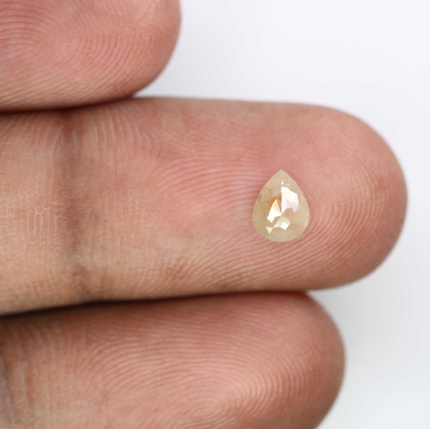 0.51 CT 6.20 MM Pear Shaped Natural Grey Color Fancy Diamond For Designer Ring - JayKrishna Diamond