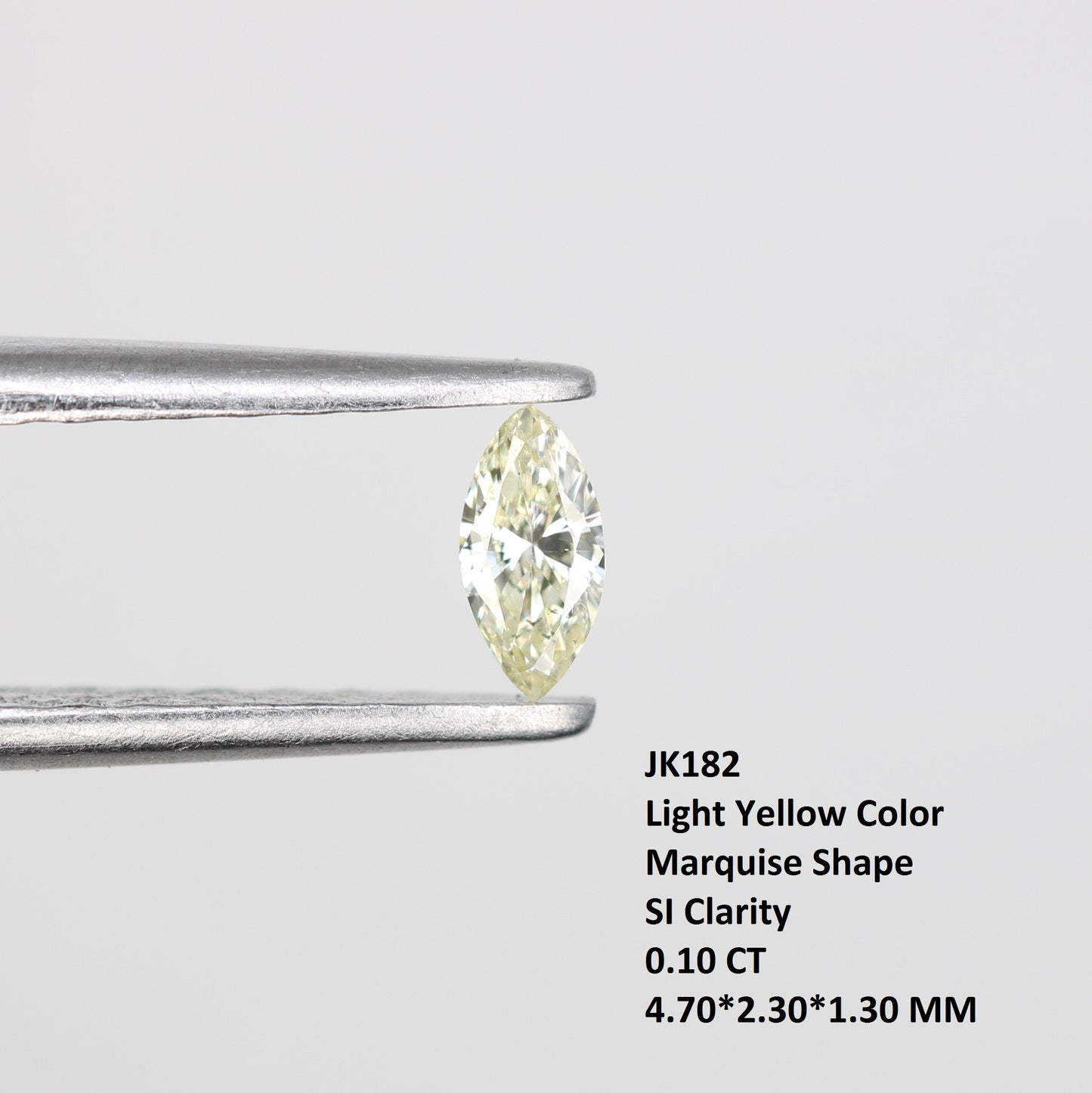 0.10 CT Marquise Cut Light Yellow Natural Diamond for Engagement Rings & Custom Jewelry - JayKrishna Diamond