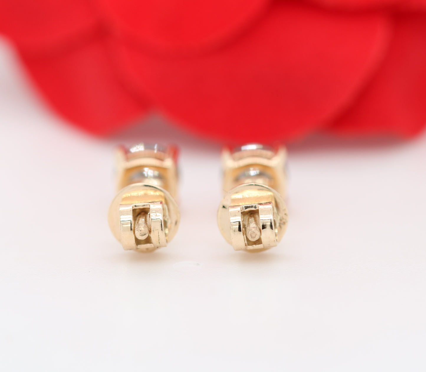 Round Natural Grey Salt And Pepper Galaxy Diamond 14K Gold Earrings for Women - JayKrishna Diamond