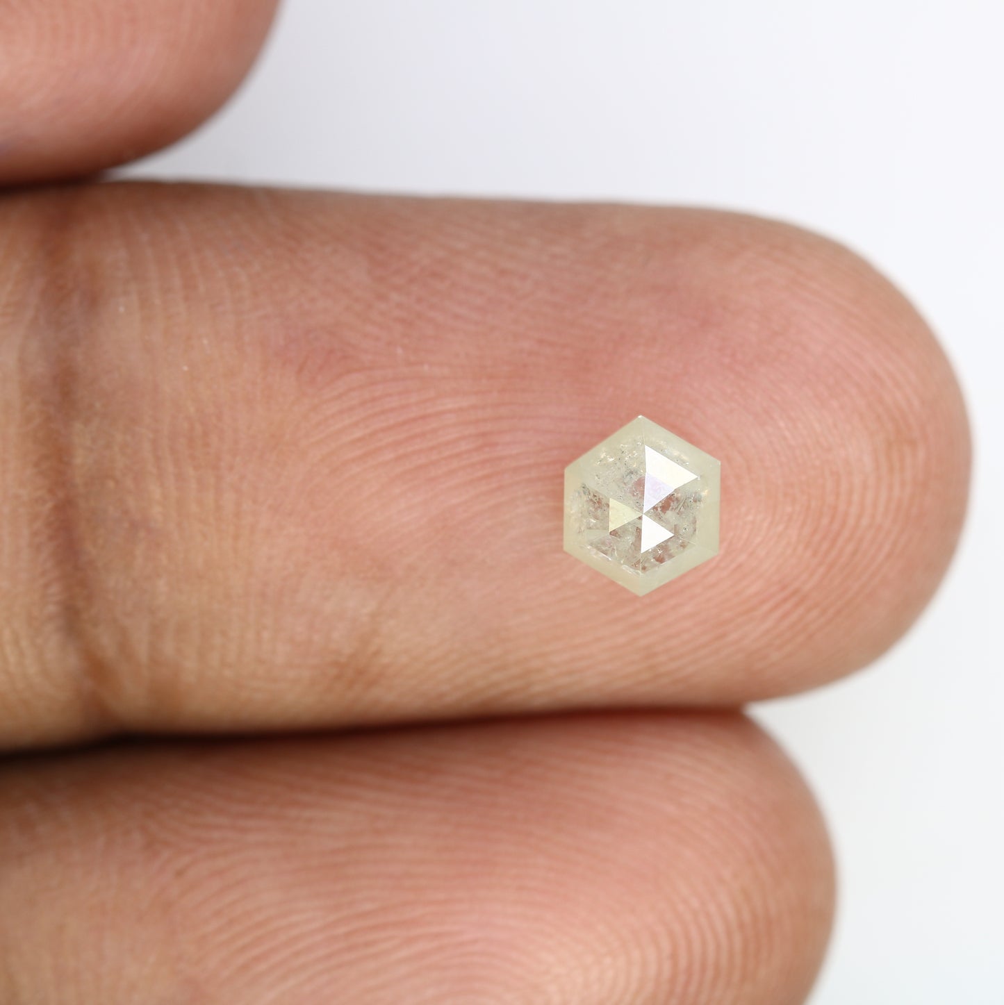 0.75 Carat Natural Loose Grey Hexagon Shaped 5.80 MM Diamond For Engagement Ring - JayKrishna Diamond
