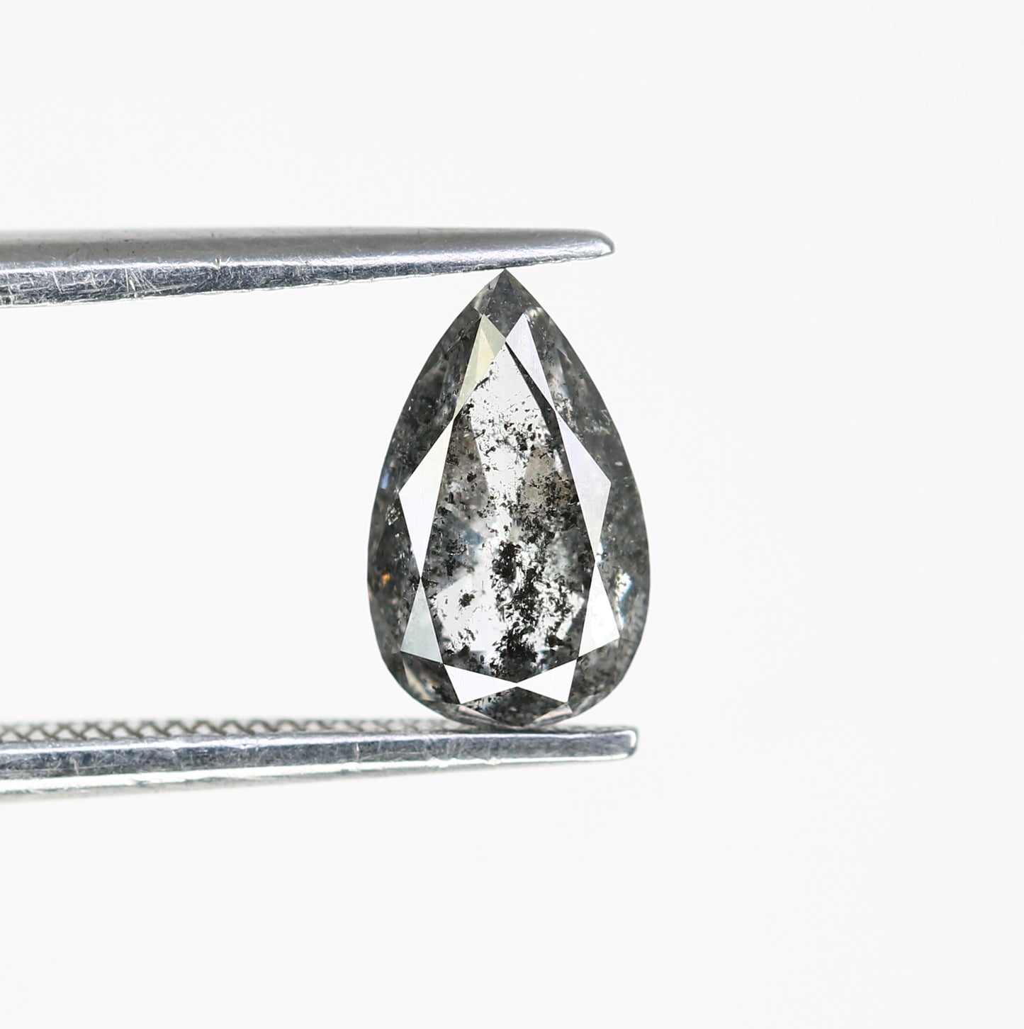 Loose Pear Cut Diamond 1.22 Carat Natural Salt And Pepper Diamond For Engagement Ring - JayKrishna Diamond