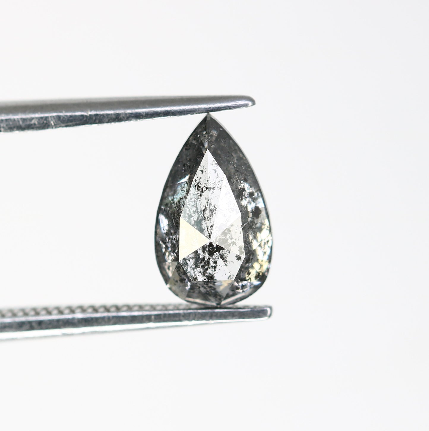 Loose Pear Cut Diamond 1.22 Carat Natural Salt And Pepper Diamond For Engagement Ring - JayKrishna Diamond
