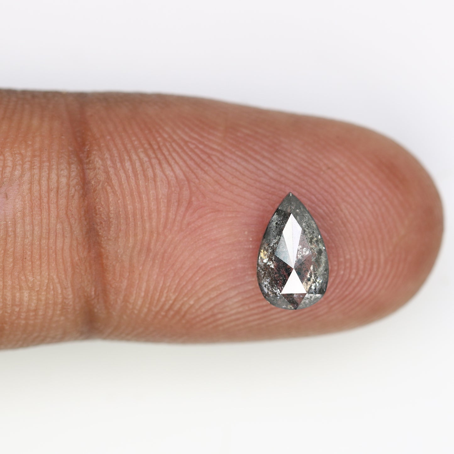Loose Pear Cut Diamond 1.22 Carat Natural Salt And Pepper Diamond For Engagement Ring - JayKrishna Diamond