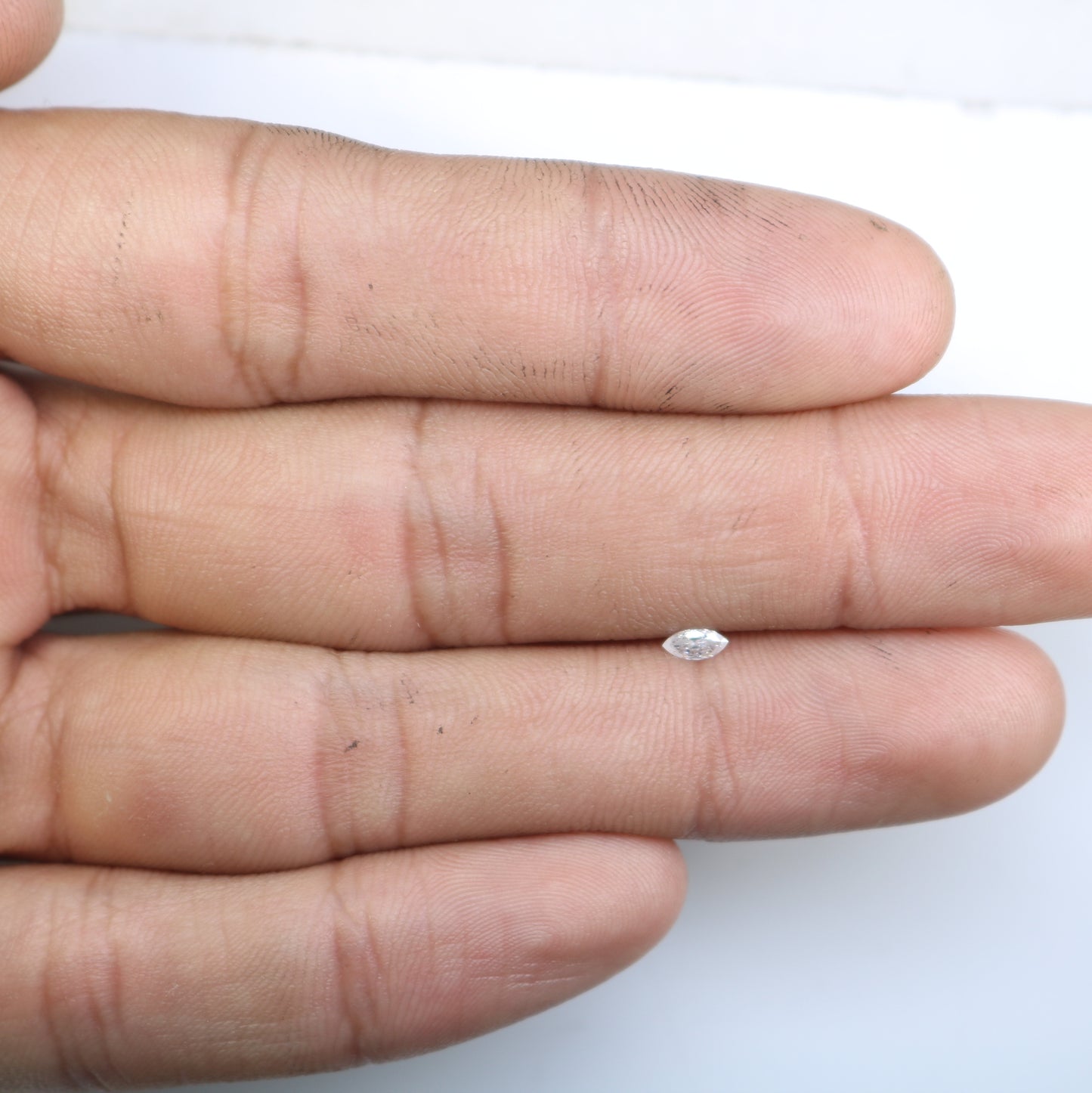 0.13 CT Marquise Shape Loose Natural Salt and Pepper Diamond for Custom Jewelry - JayKrishna Diamond