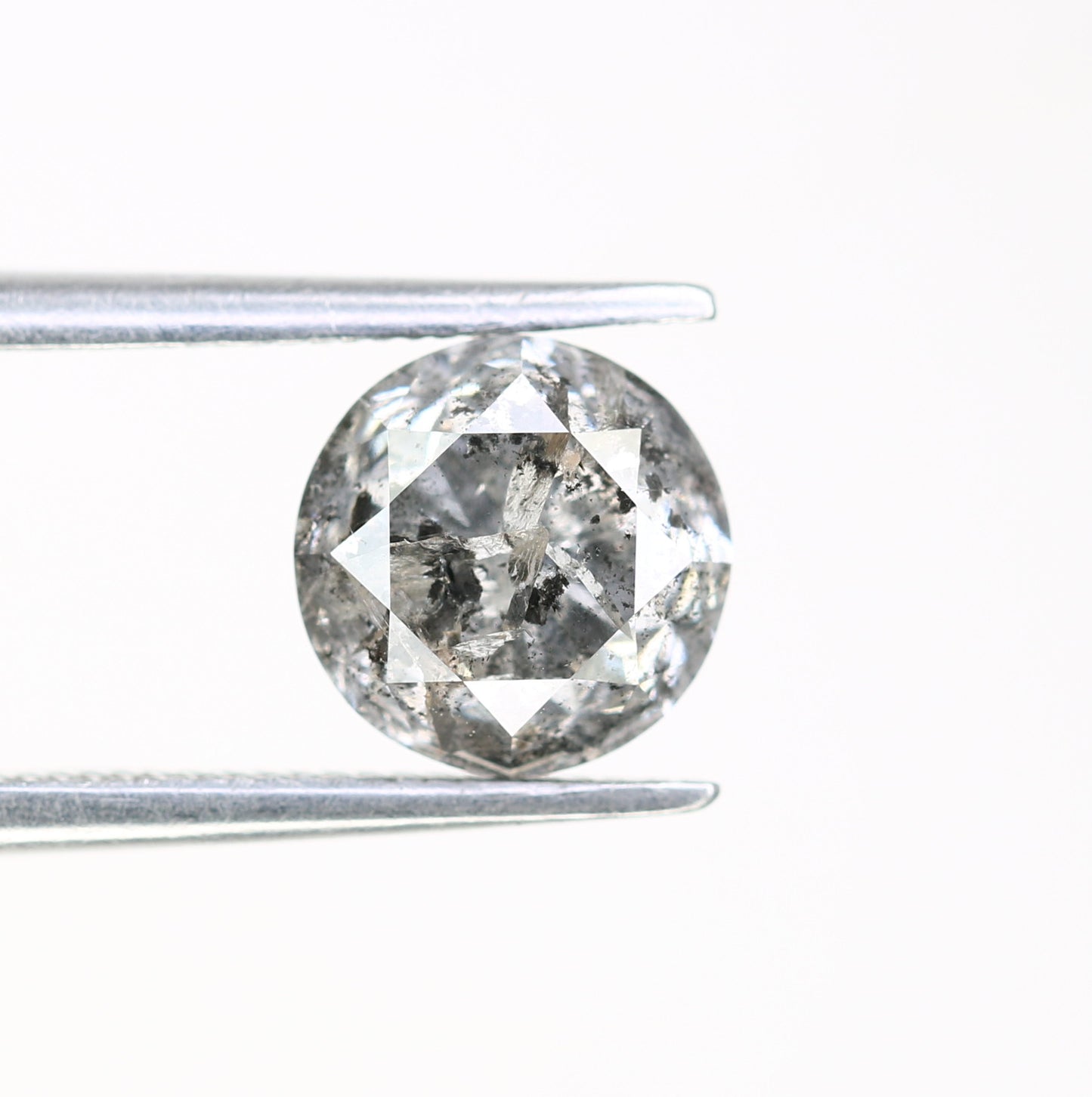 Round Brilliant Cut Loose Diamond 1.86 Carat Natural Salt And Pepper Diamond For Galaxy Ring - JayKrishna Diamond