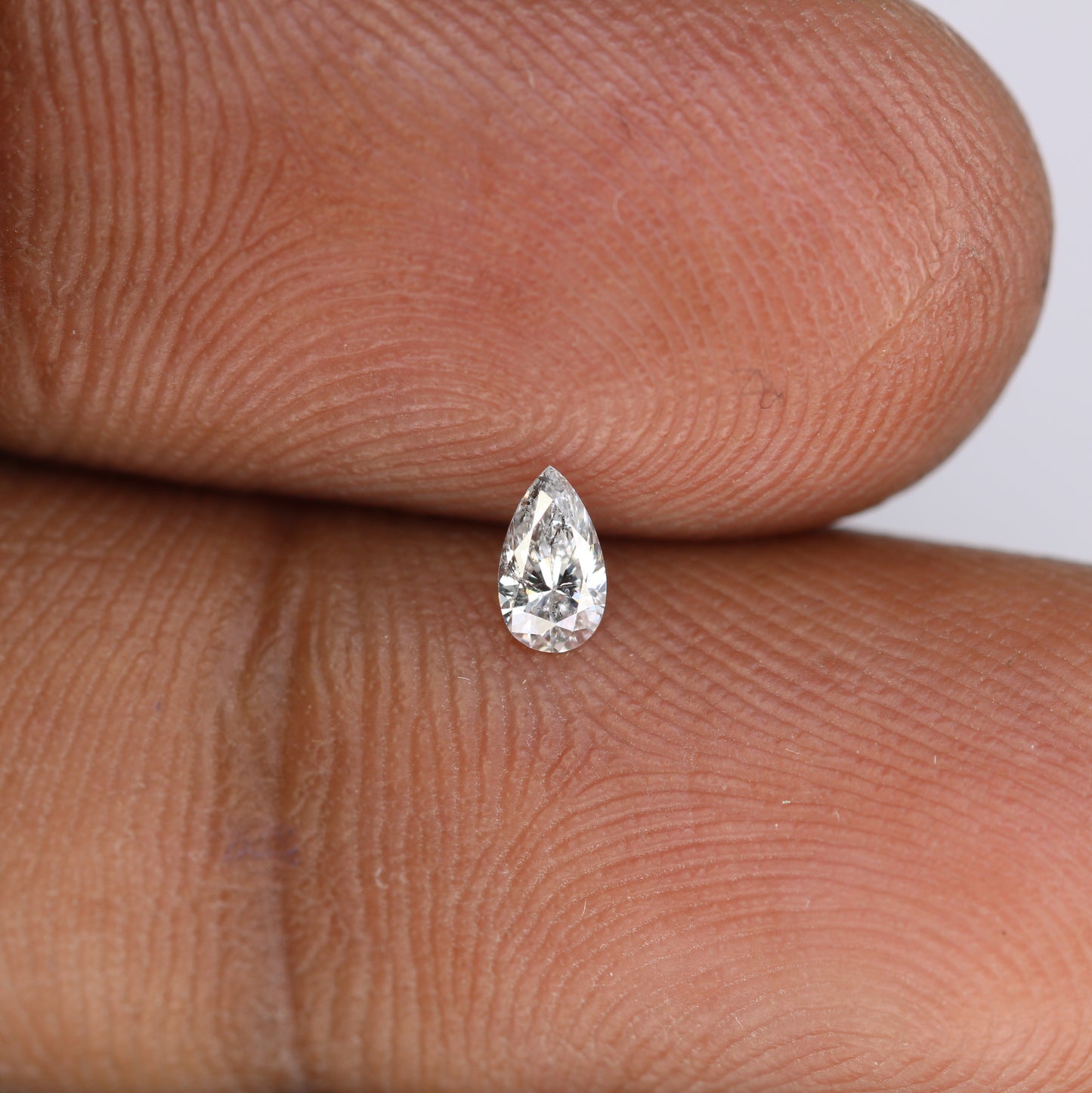 0.16 CT Natural Salt and Pepper Pear Shape Diamond - Perfect for Engagement Rings, Necklaces, Earrings, and Bracelets - JayKrishna Diamond