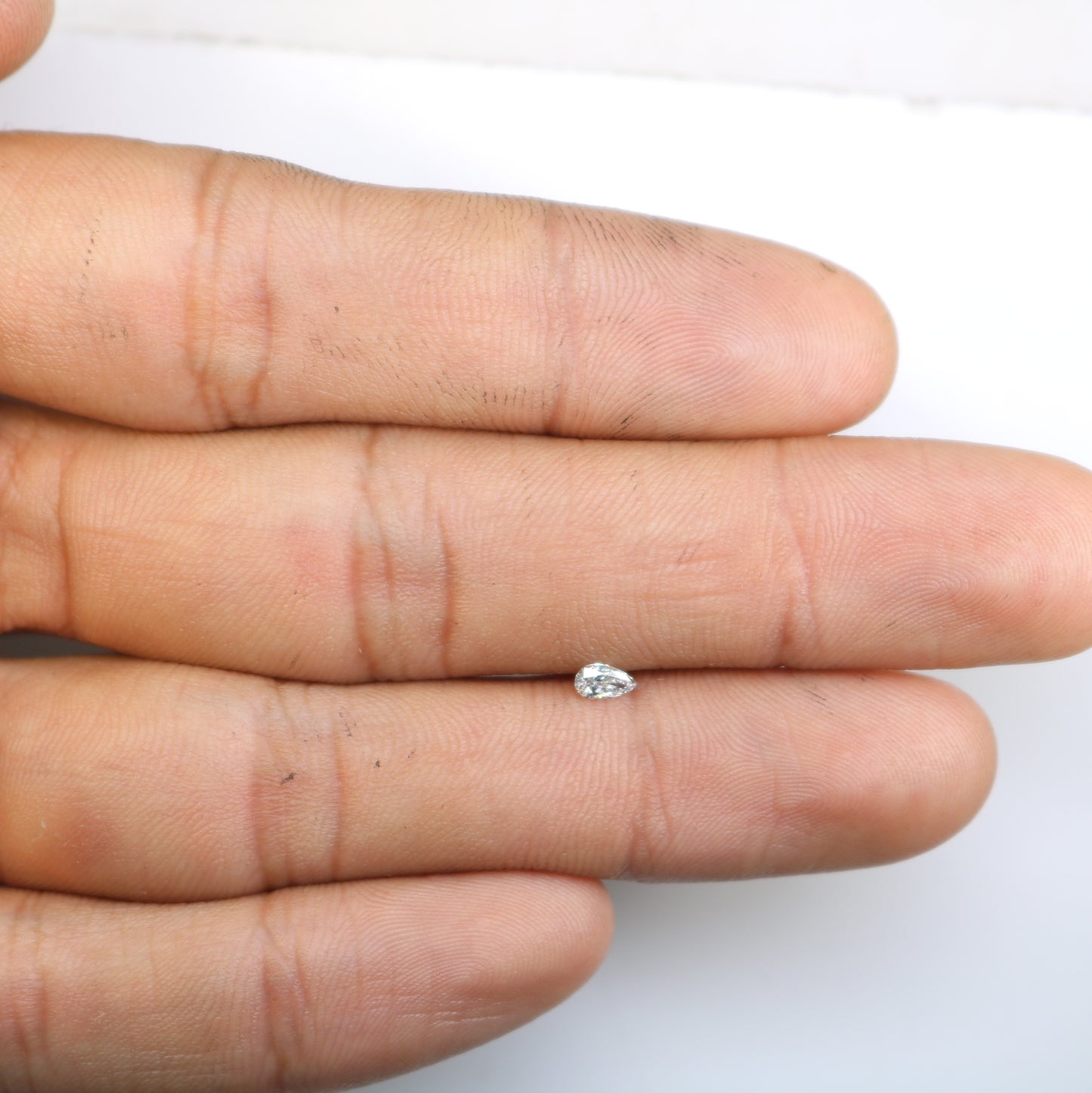 0.16 CT Natural Salt and Pepper Pear Shape Diamond - Perfect for Engagement Rings, Necklaces, Earrings, and Bracelets - JayKrishna Diamond