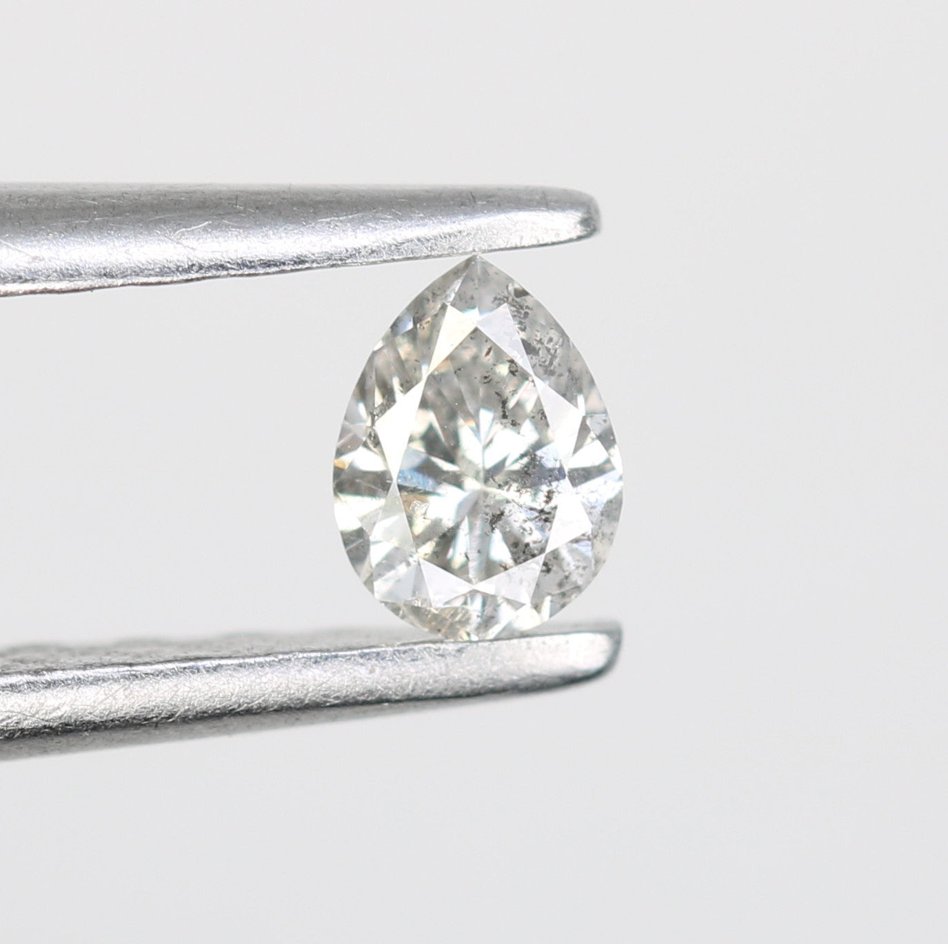 0.17 CT Pear Shape Salt and Pepper Diamond - Perfect for Engagement Rings, Necklaces, Earrings, and Custom Jewelry - JayKrishna Diamond