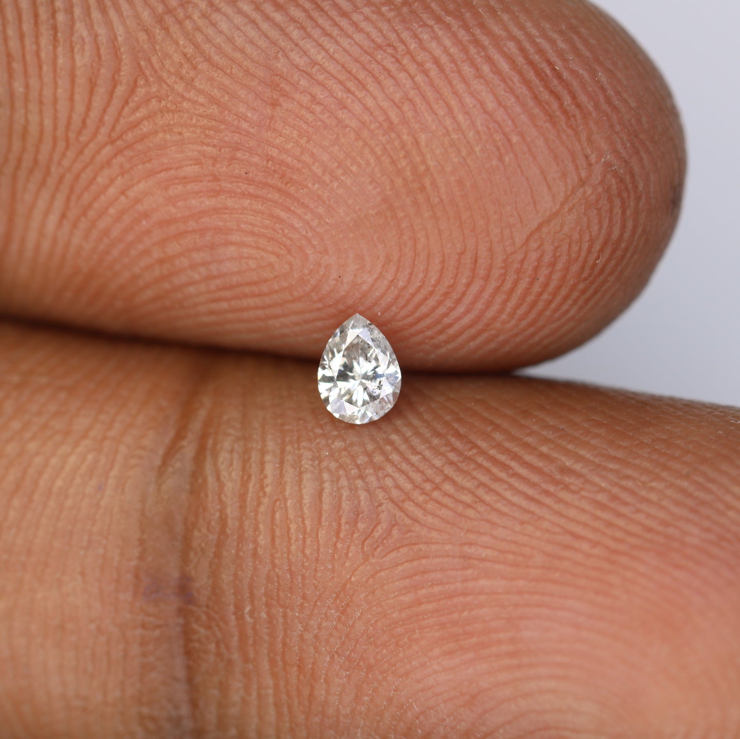 0.17 CT Pear Shape Salt and Pepper Diamond - Perfect for Engagement Rings, Necklaces, Earrings, and Custom Jewelry - JayKrishna Diamond