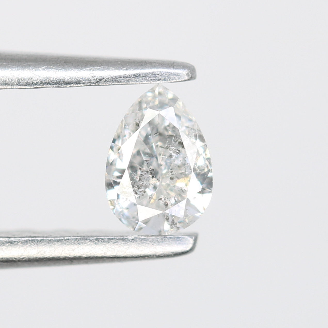 0.16 CT Salt and Pepper Pear Shape Natural Diamond - Ideal for Engagement Rings and Custom Jewelry - JayKrishna Diamond