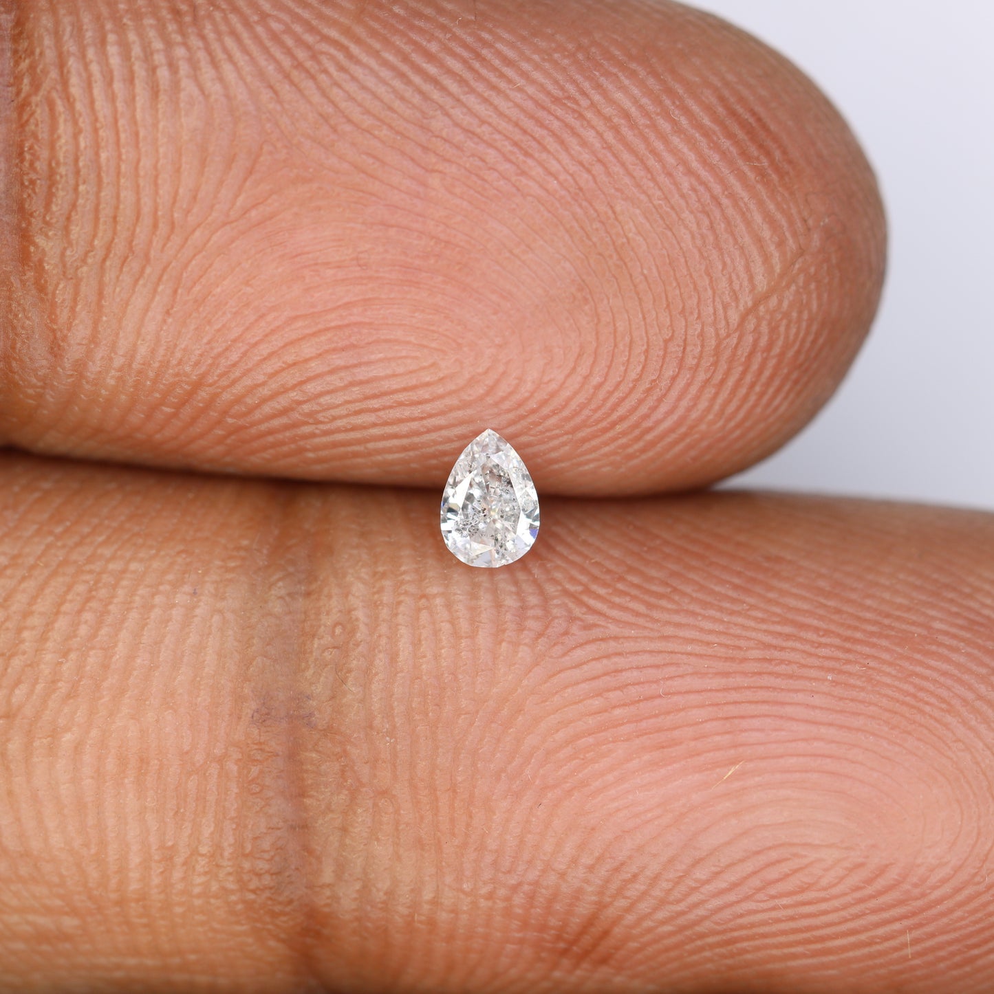 0.16 CT Salt and Pepper Pear Shape Natural Diamond - Ideal for Engagement Rings and Custom Jewelry - JayKrishna Diamond
