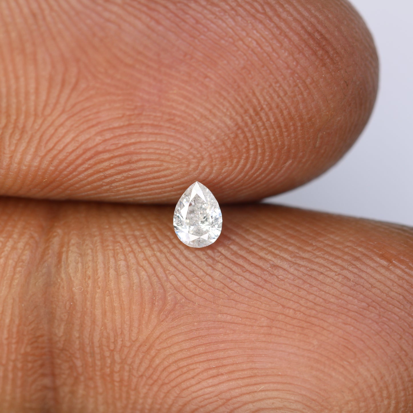 0.17 CT Pear Shape White Salt and Pepper Loose Diamond - Ideal for Engagement Rings, Necklaces, Earrings, and Custom Jewelry - JayKrishna Diamond