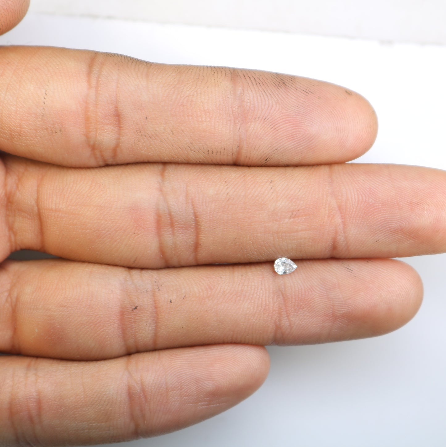 0.17 CT Pear Shape White Salt and Pepper Loose Diamond - Ideal for Engagement Rings, Necklaces, Earrings, and Custom Jewelry - JayKrishna Diamond