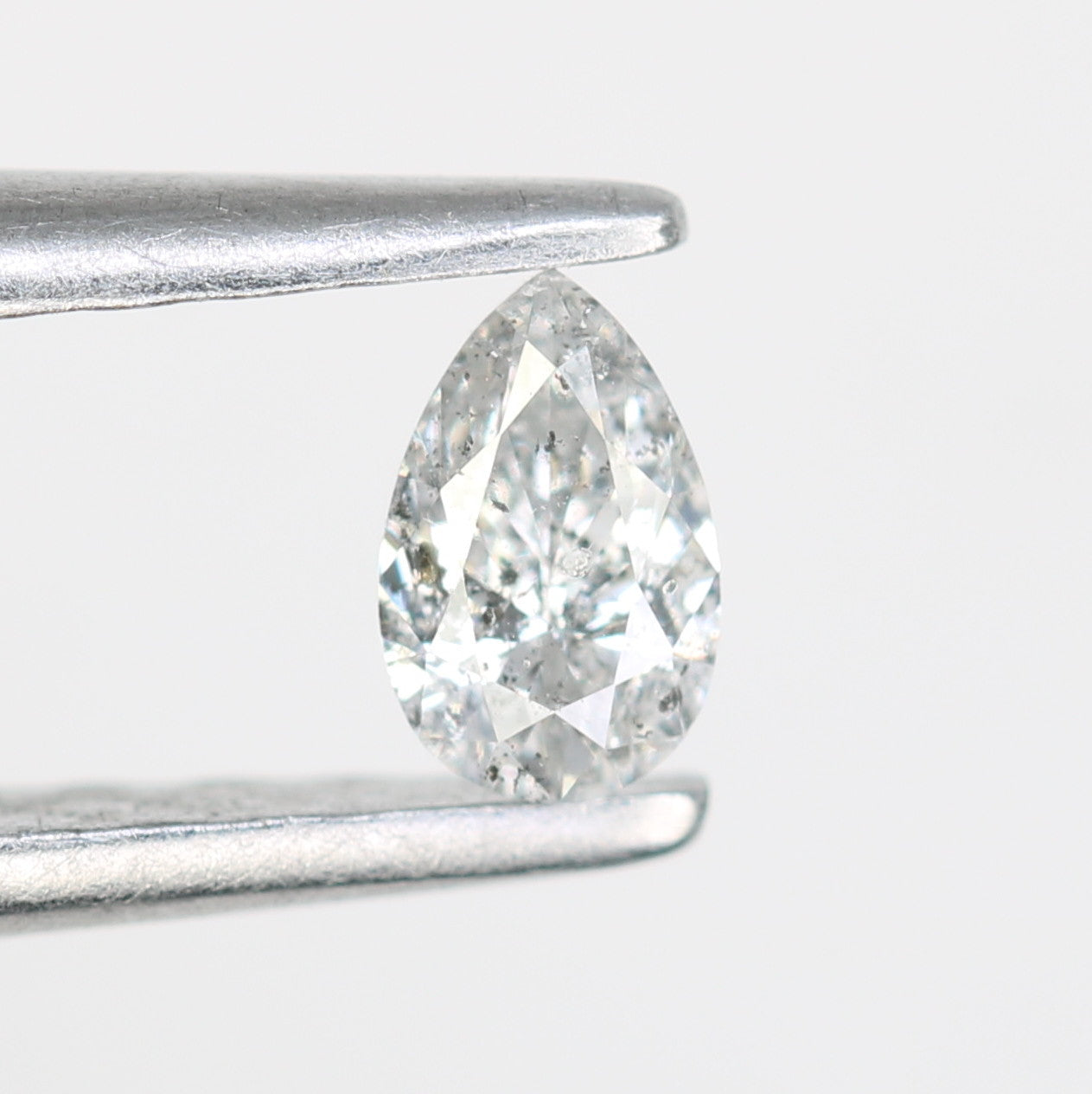 0.16 CT Salt and Pepper Pear Cut Natural Loose Diamond - Perfect for Engagement Rings and Custom Jewelry - JayKrishna Diamond