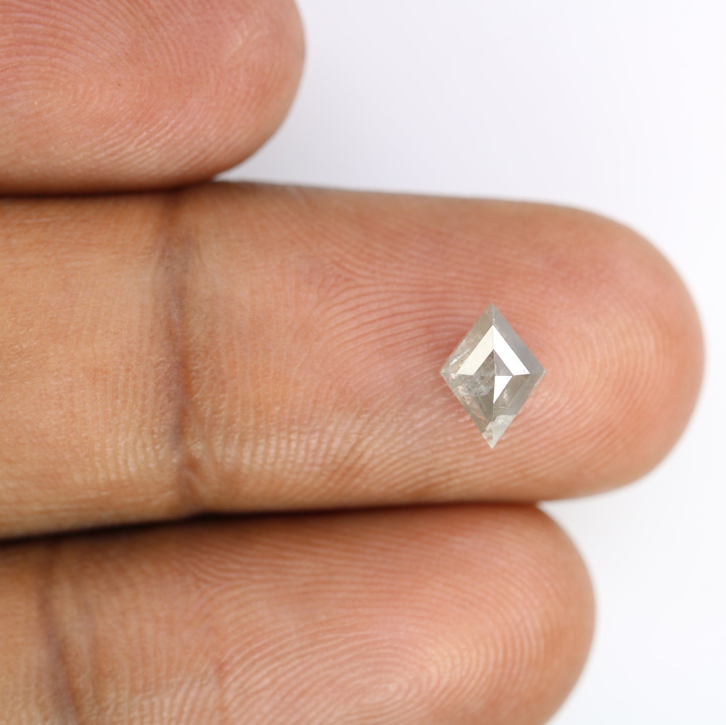 0.84 Carat Natural Salt And Pepper Loose Kite Cut Diamond For Promise Ring - JayKrishna Diamond